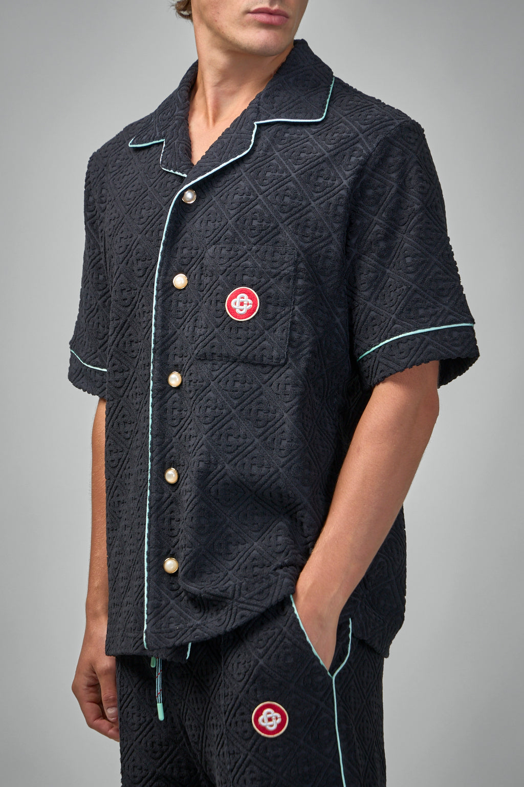 Mens Towelling Monogram Shirt
