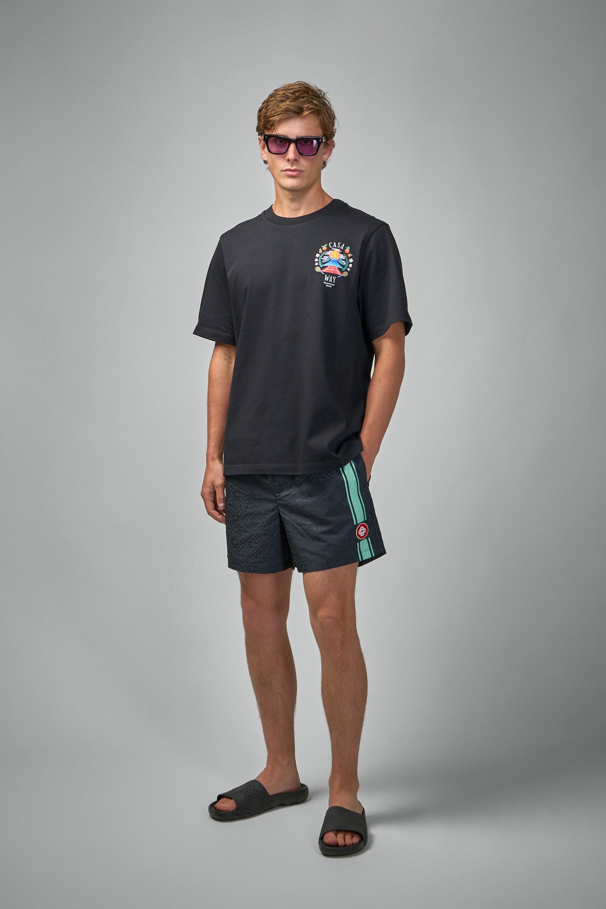 Mens Jacquard Printed Swimshorts