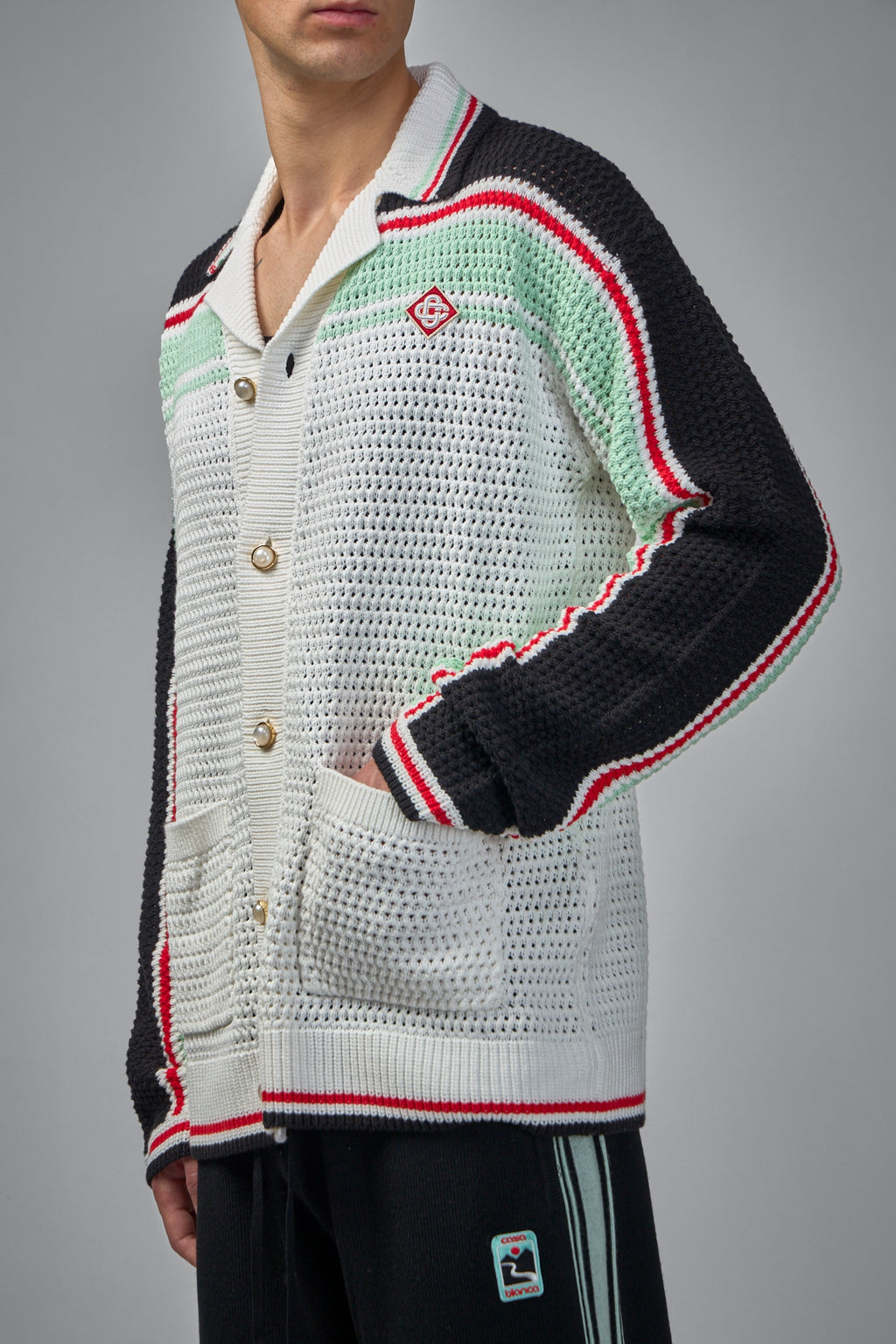 Faux Crochet Shirt Longsleeve