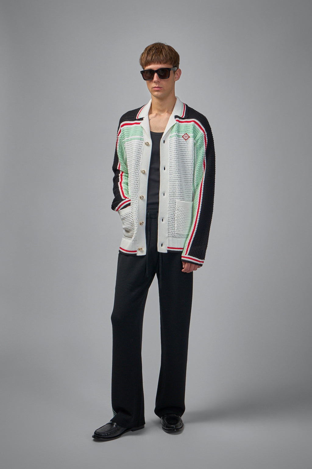 Faux Crochet Shirt Longsleeve