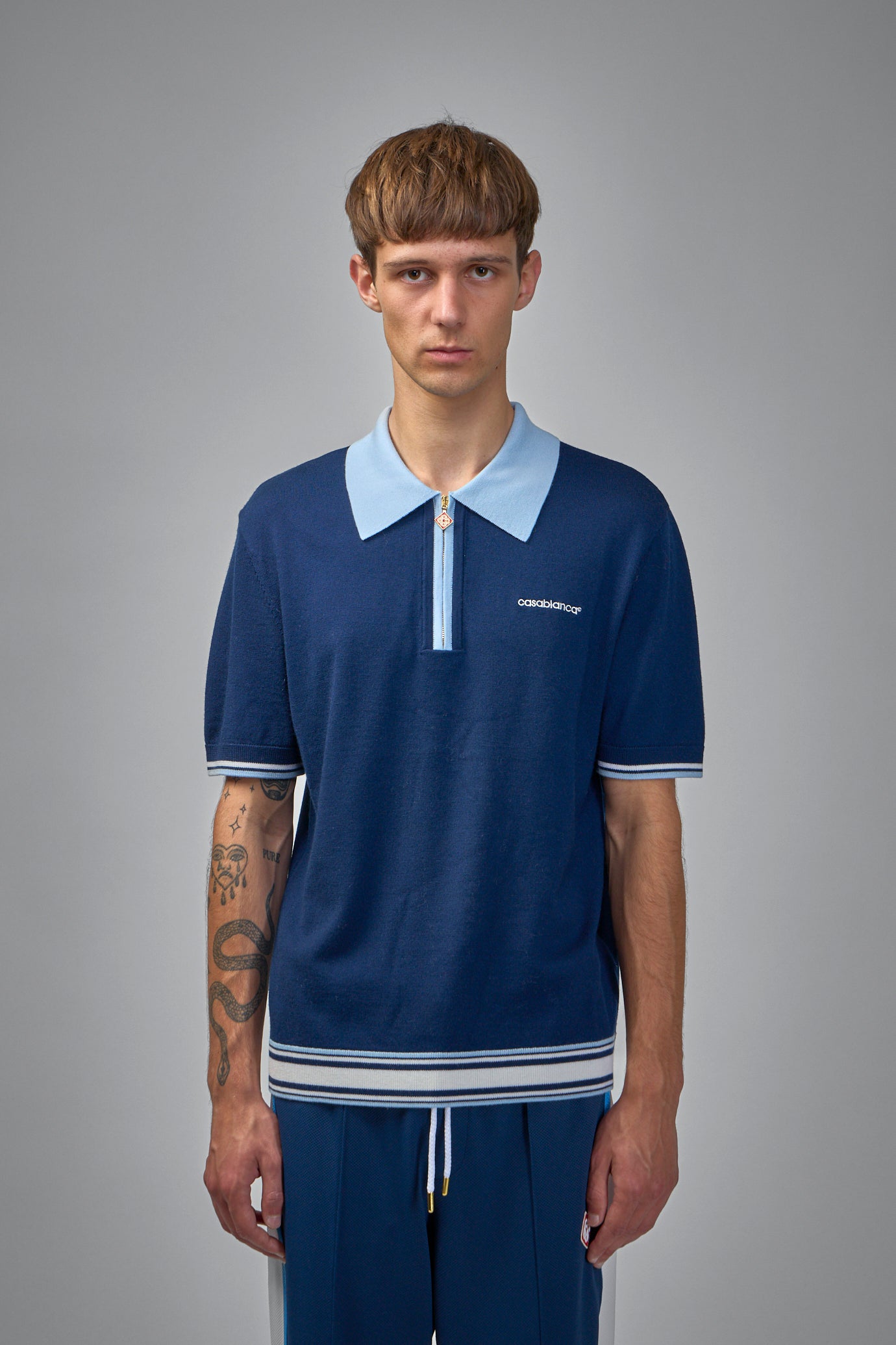 Merino Knit Tennis Polo Shirt