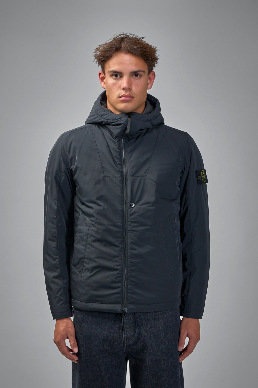 Crickle Reps Hooded Down Jacket