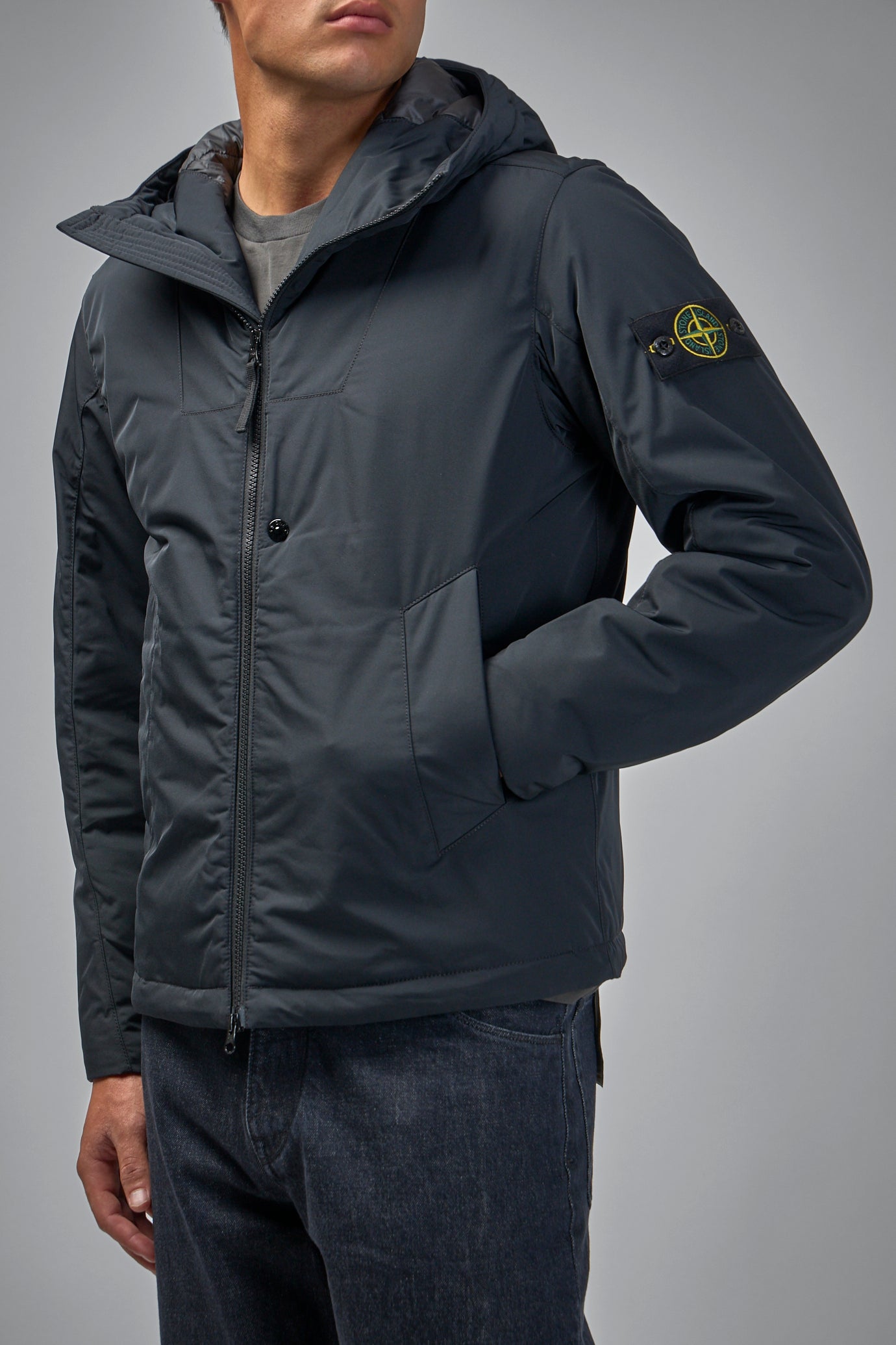 Crickle Reps Hooded Down Jacket