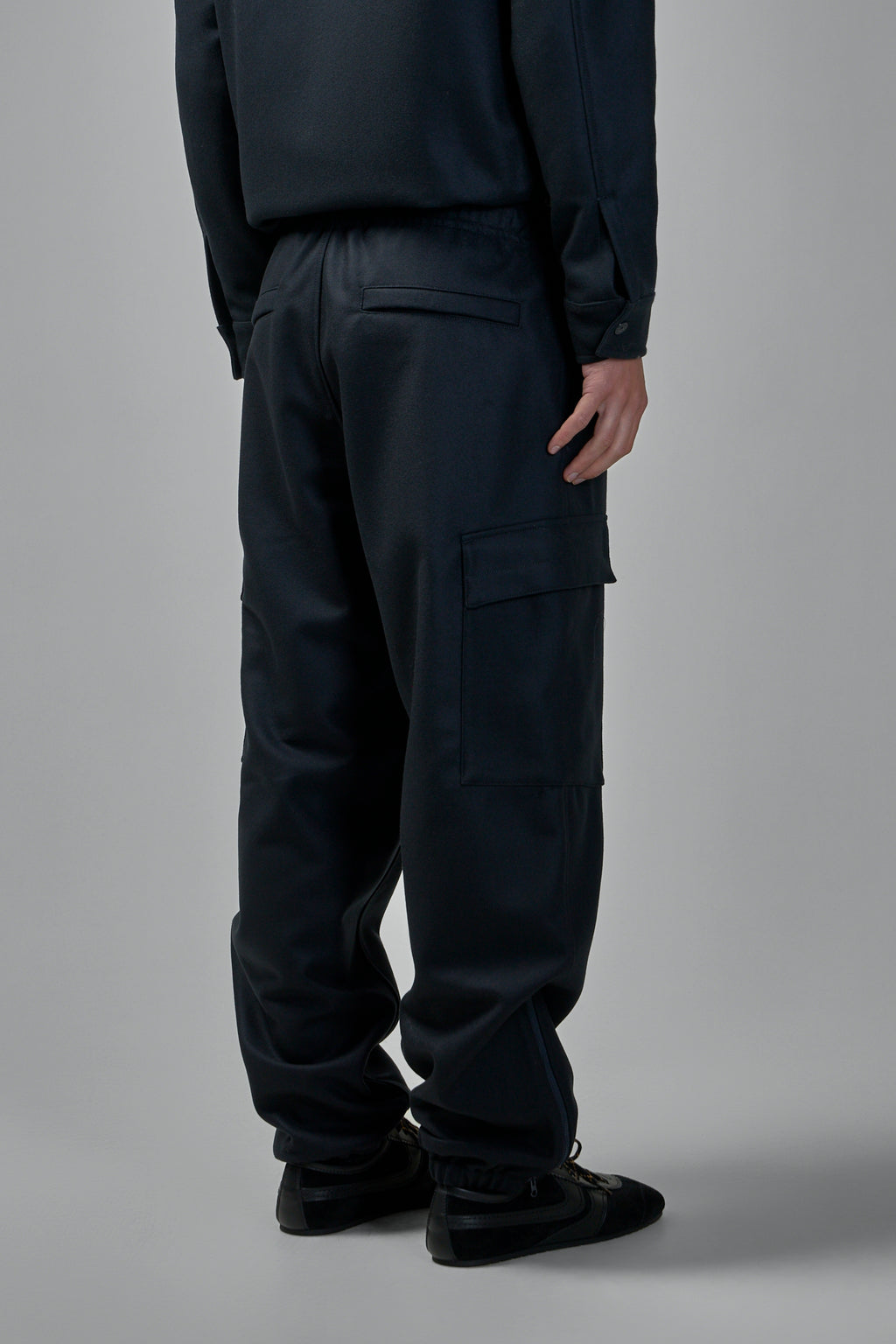 Wool Nylon Flannel Cargo Trousers