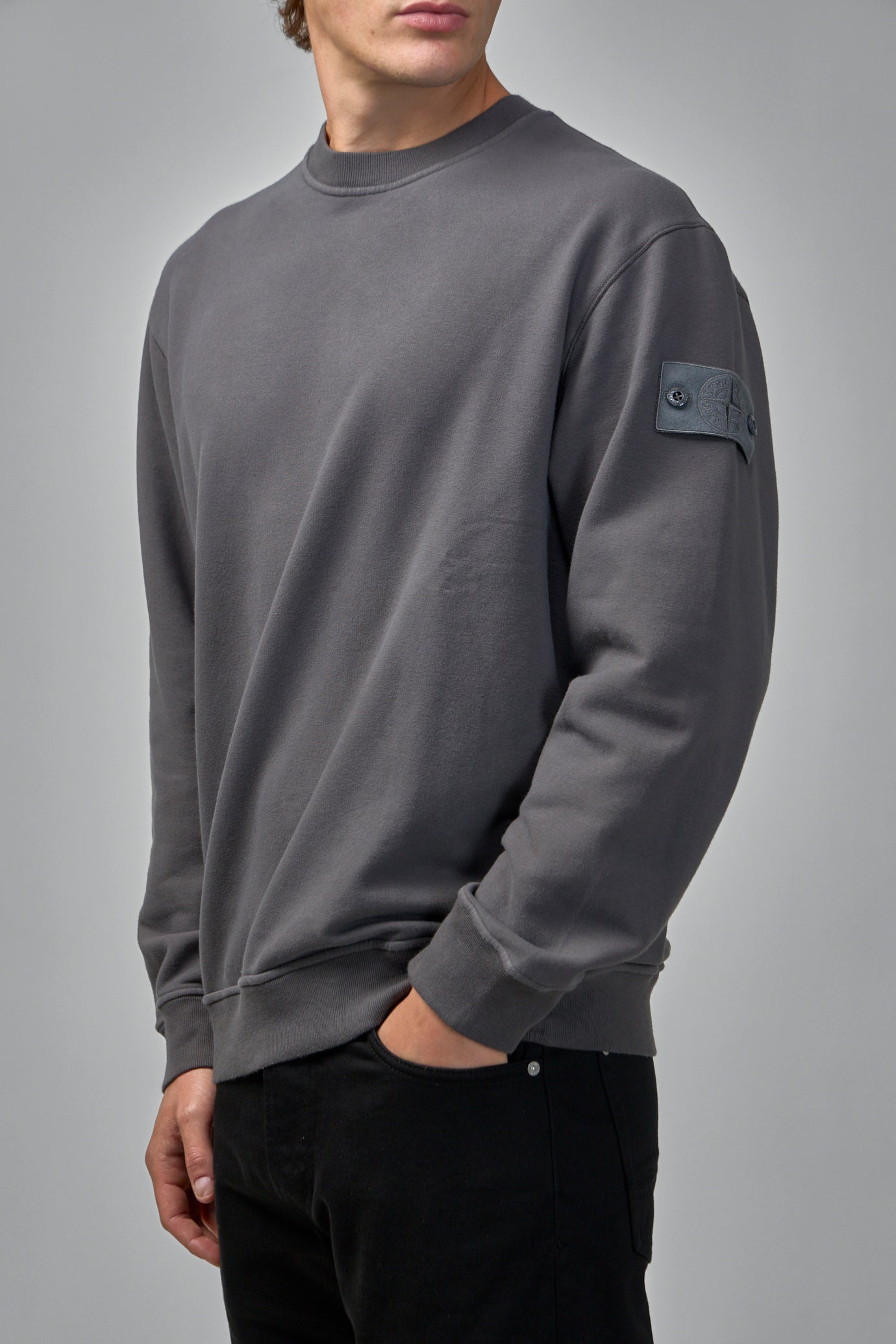 Stretch Cotton Fleece Sweatshirt