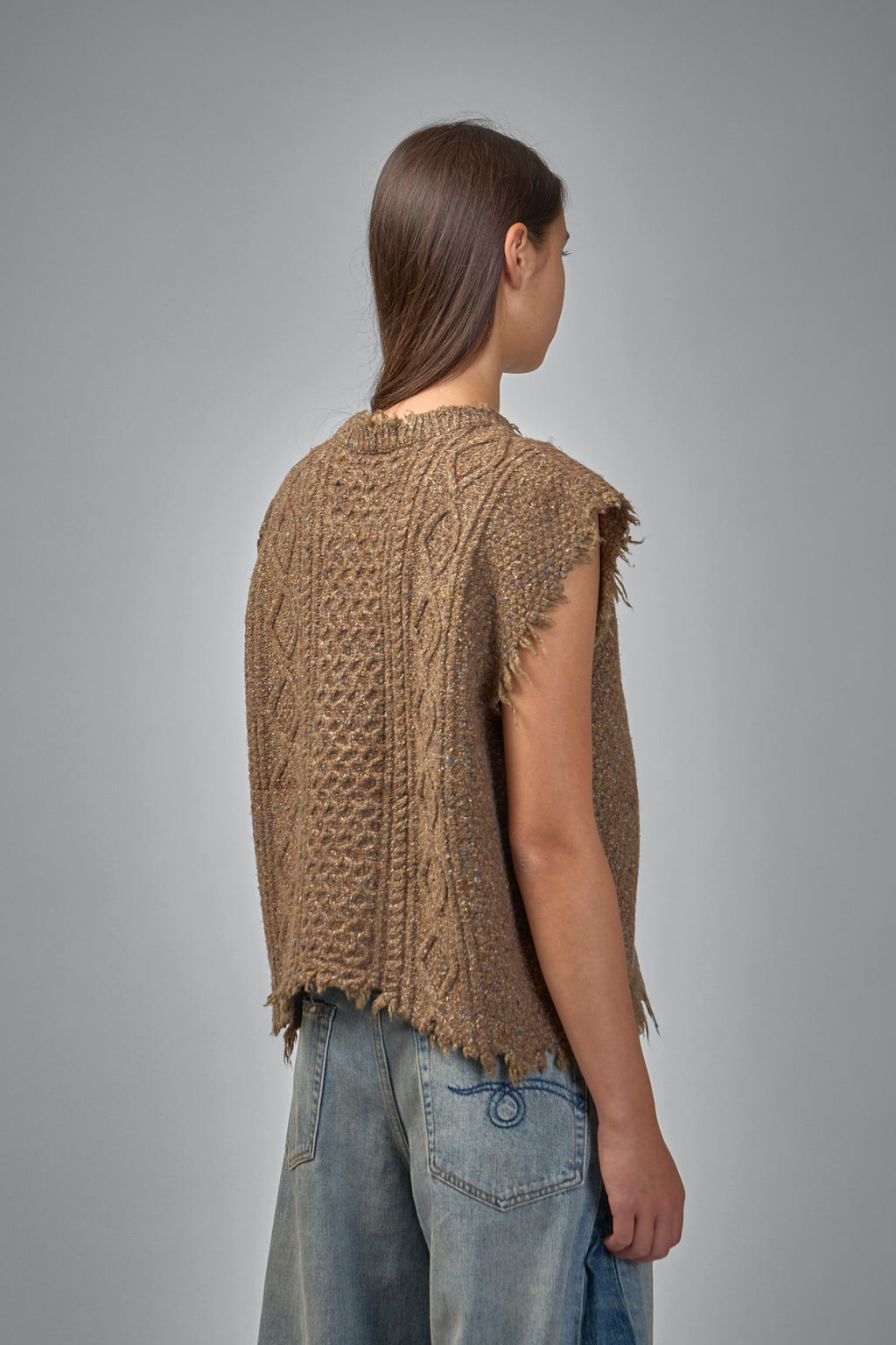 Boyfriend Cable Sweater Vest