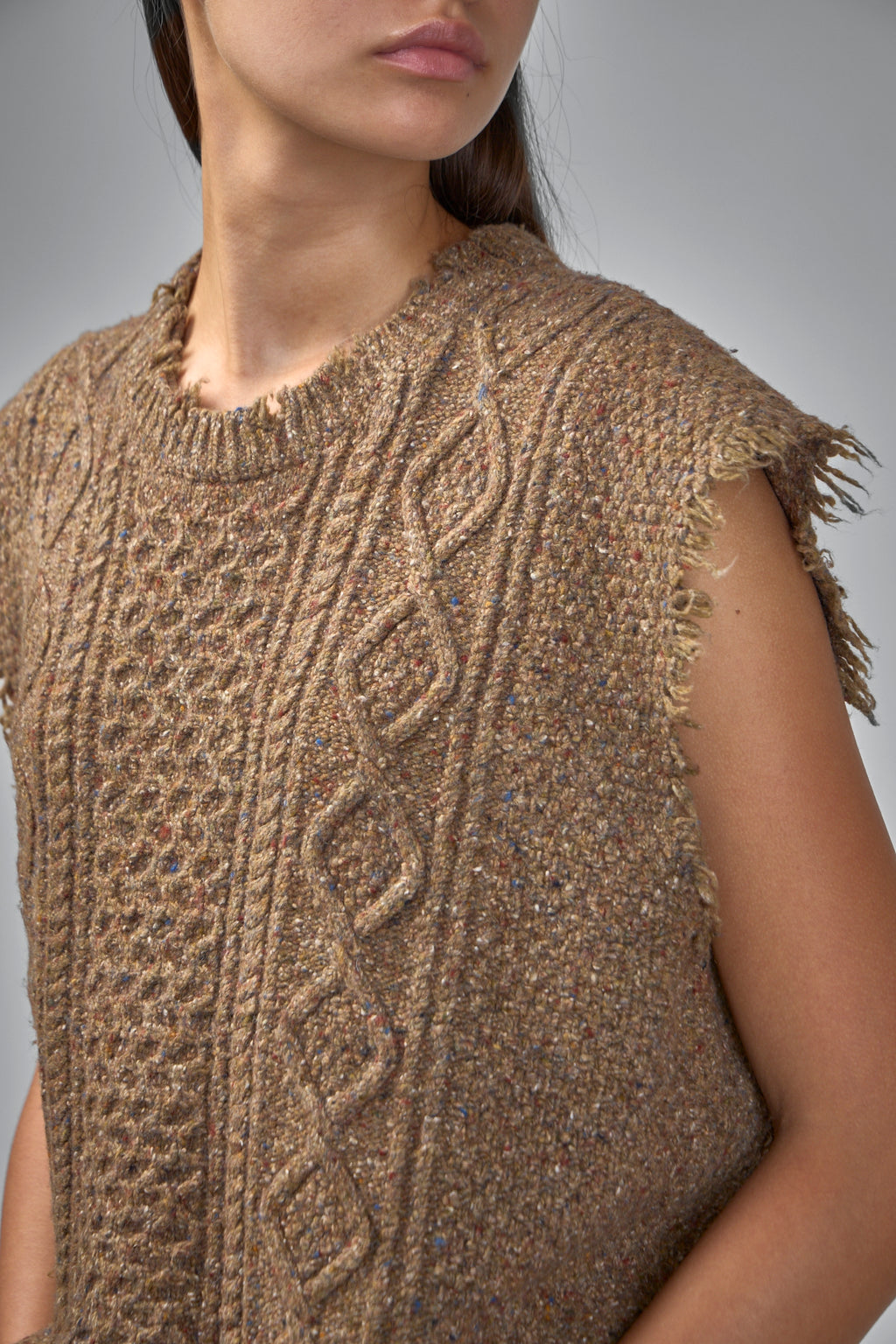 Boyfriend Cable Sweater Vest