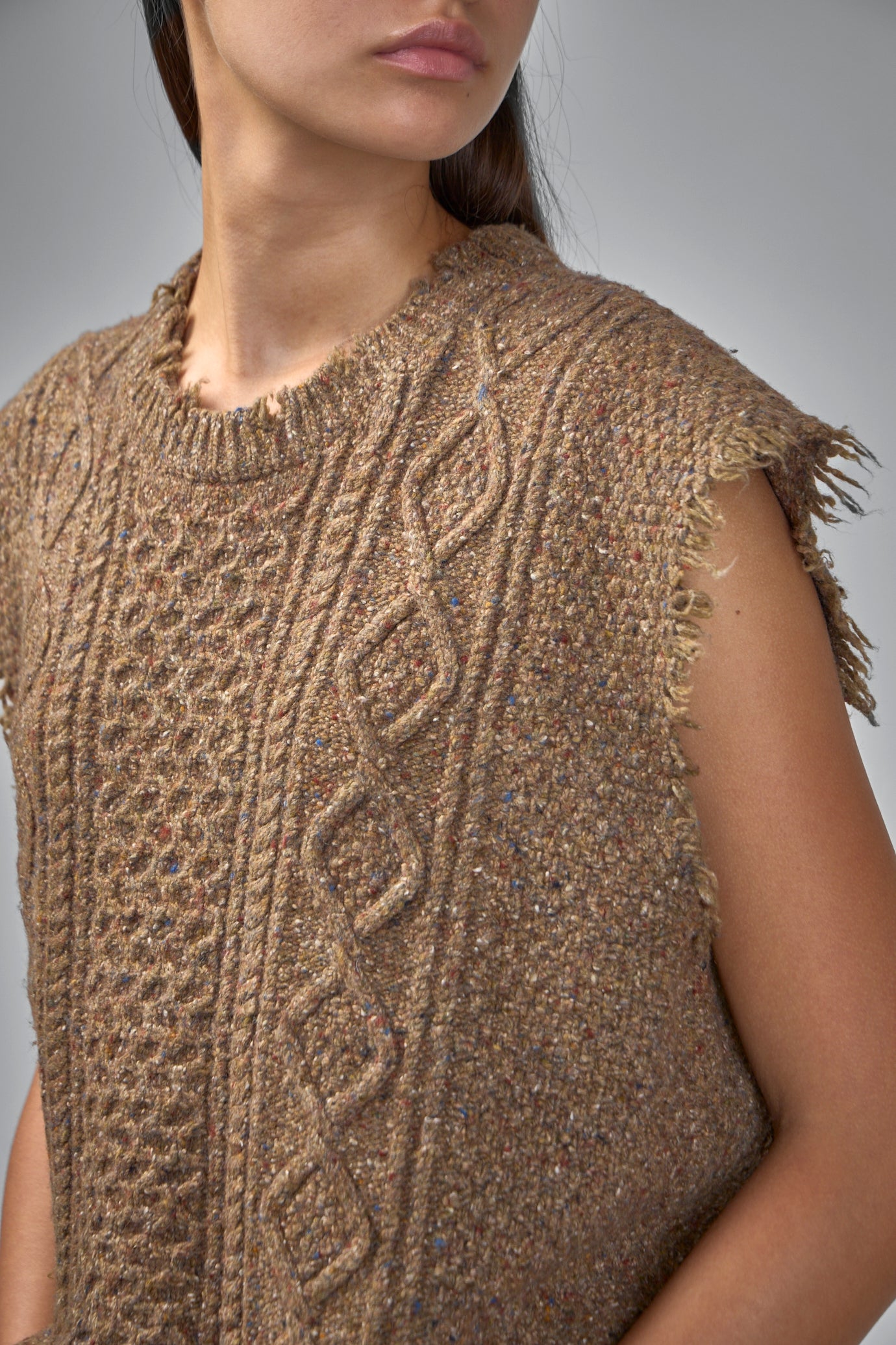 Boyfriend Cable Sweater Vest