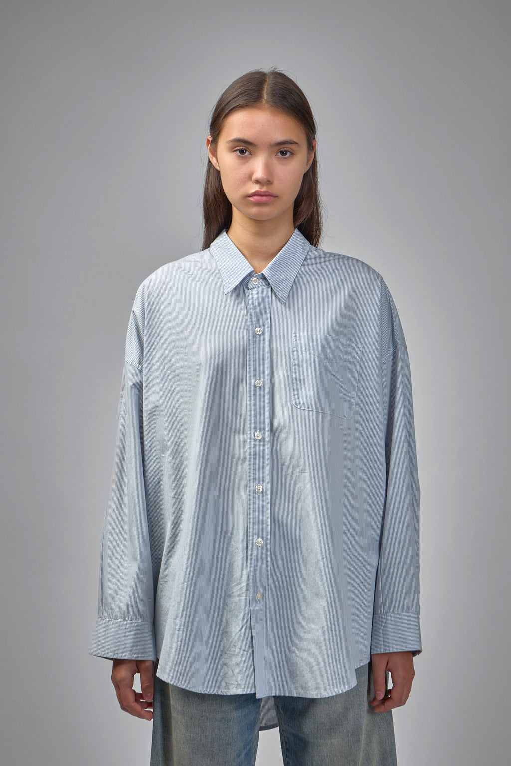 Drop Neck Oxford Shirt