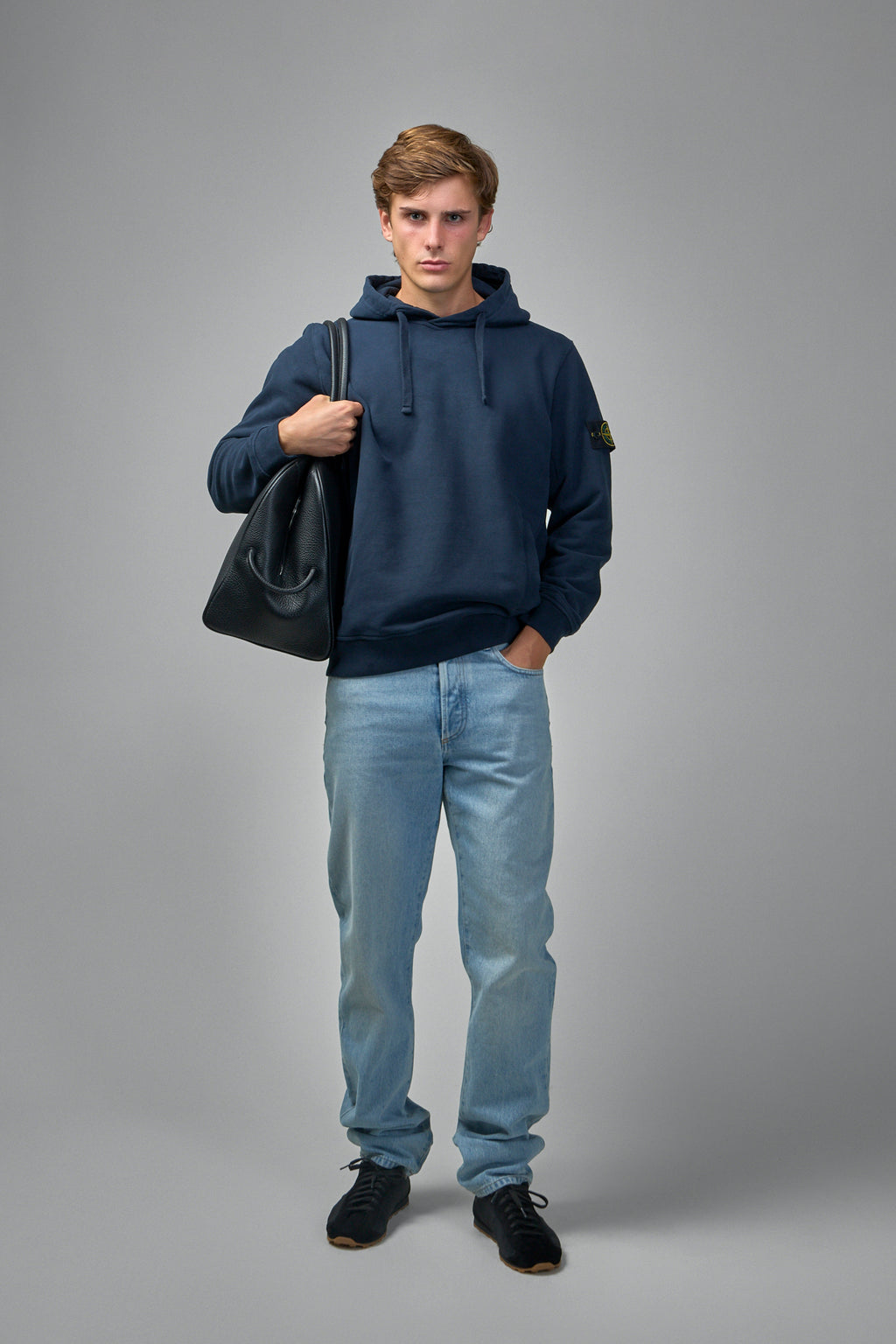 Regular Fit Hooded Sweatshirt with Pouch Pocket