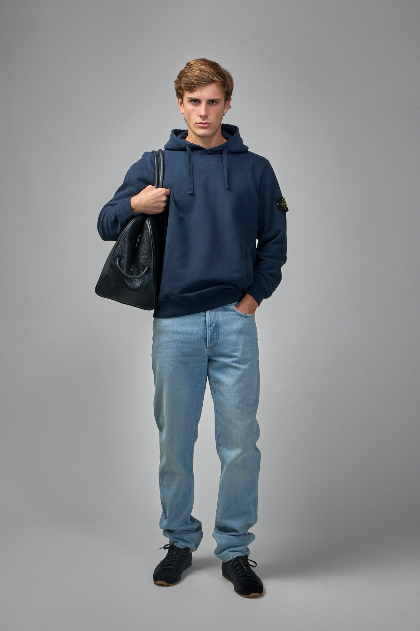 Regular Fit Hooded Sweatshirt with Pouch Pocket