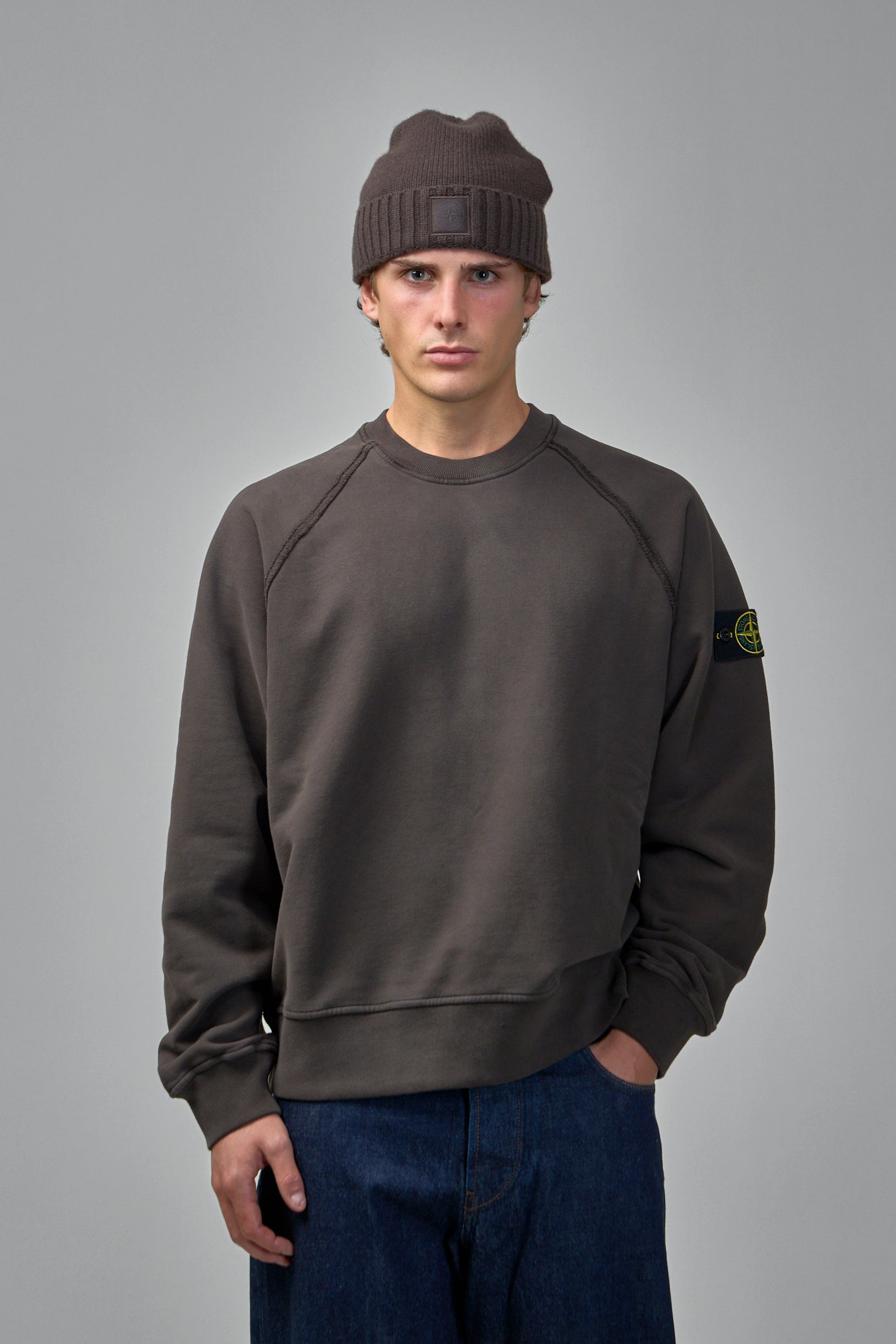 Oversized Crewneck Sweatshirt with Raglan Sleeves