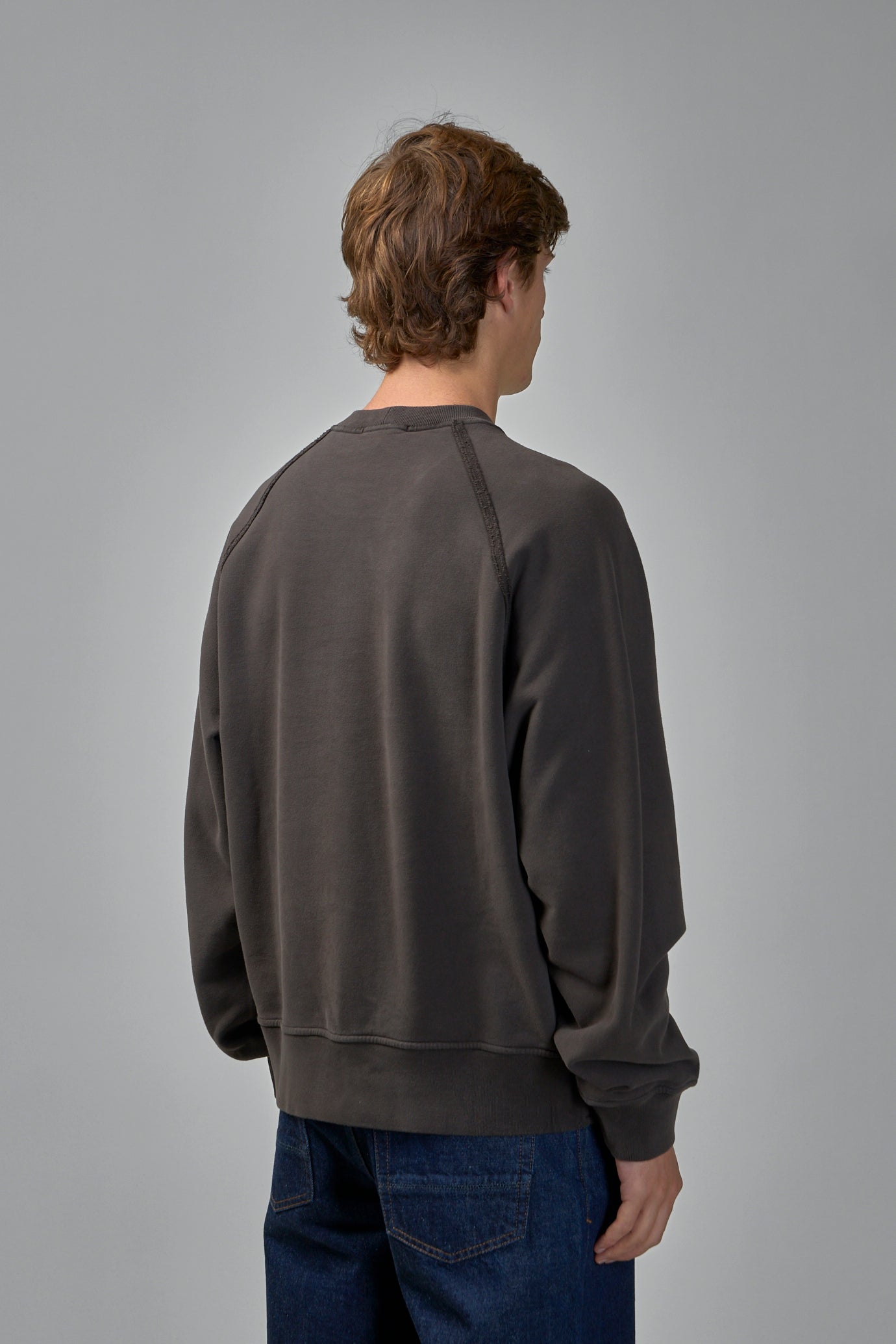 Oversized Crewneck Sweatshirt with Raglan Sleeves