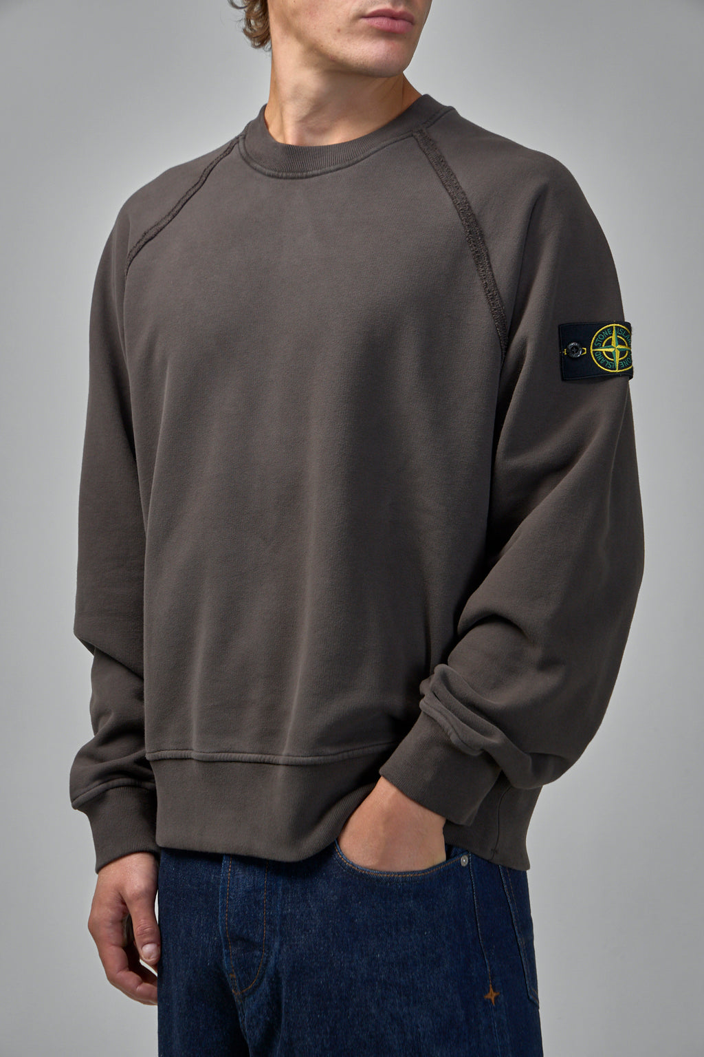 Oversized Crewneck Sweatshirt with Raglan Sleeves