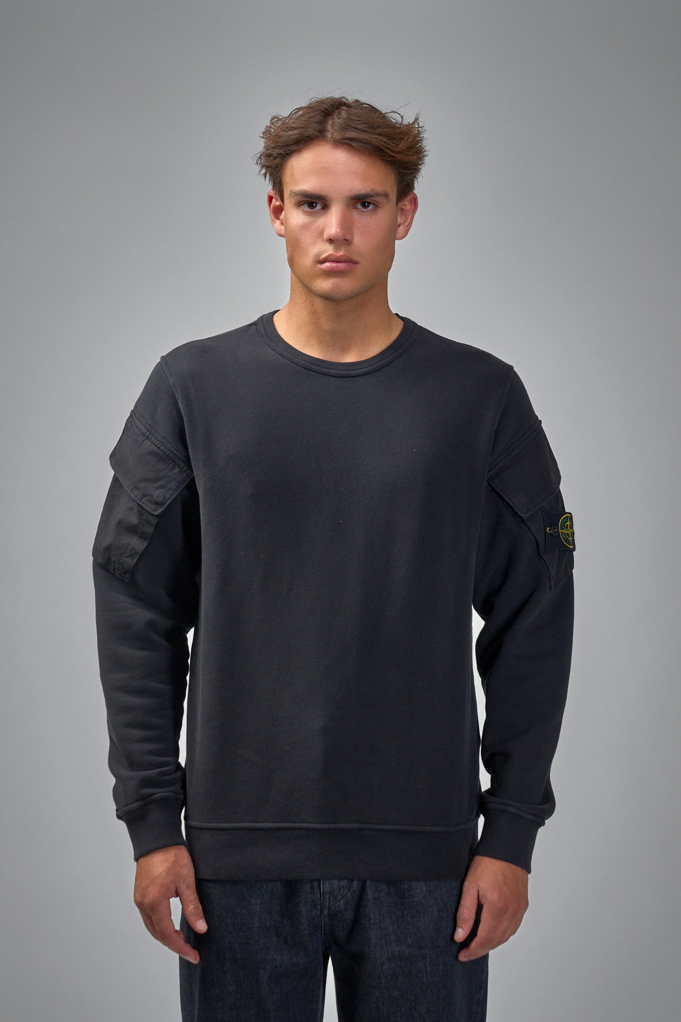 Crewneck Sweater with Pockets