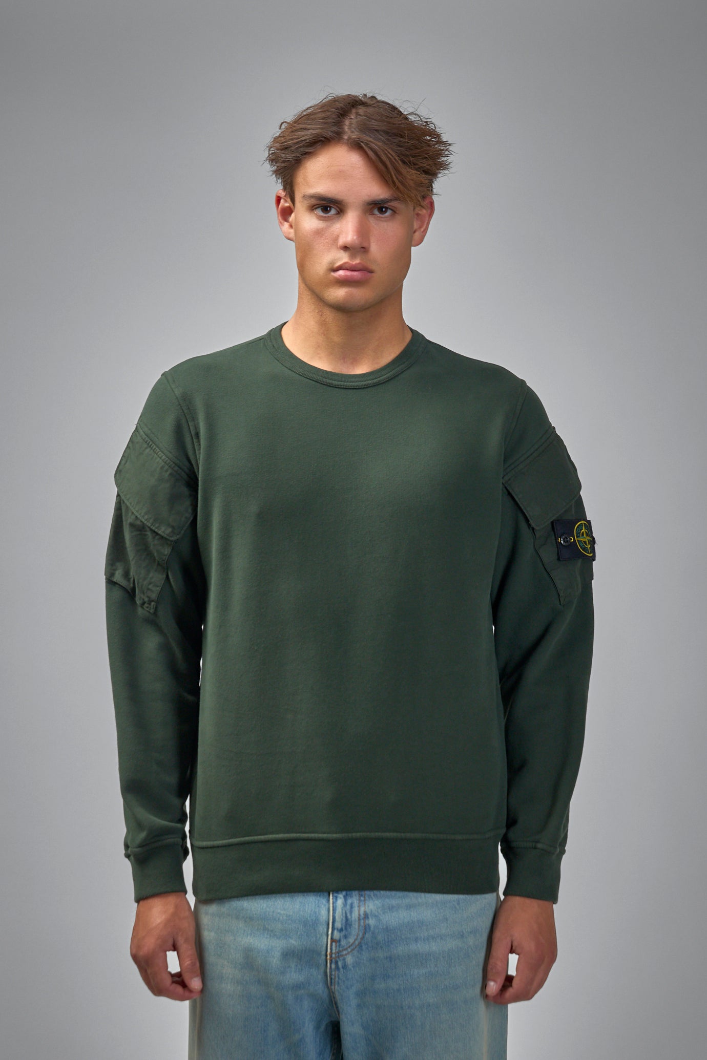 Crewneck Sweater with Pockets