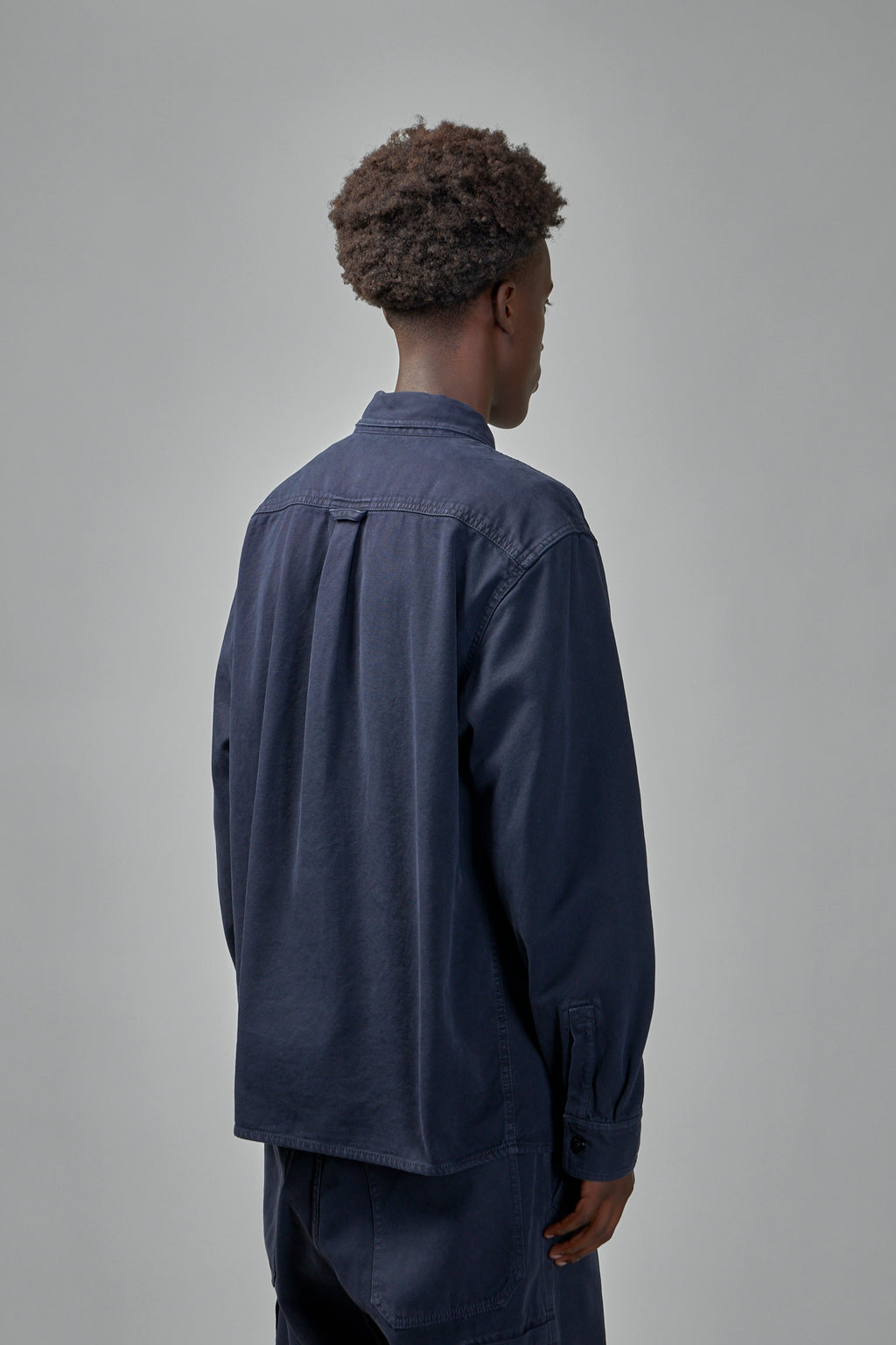 Washed Shirt with Logo Patch