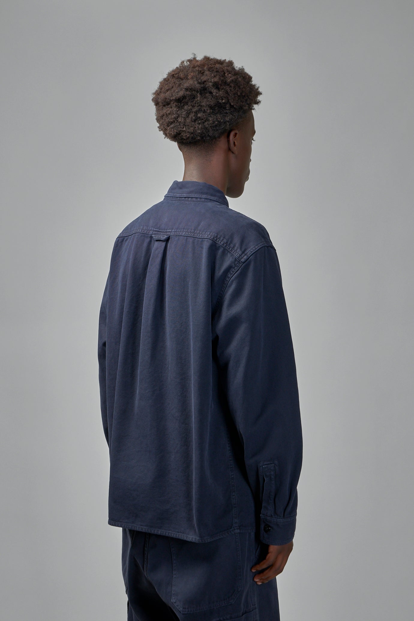 Washed Shirt with Logo Patch