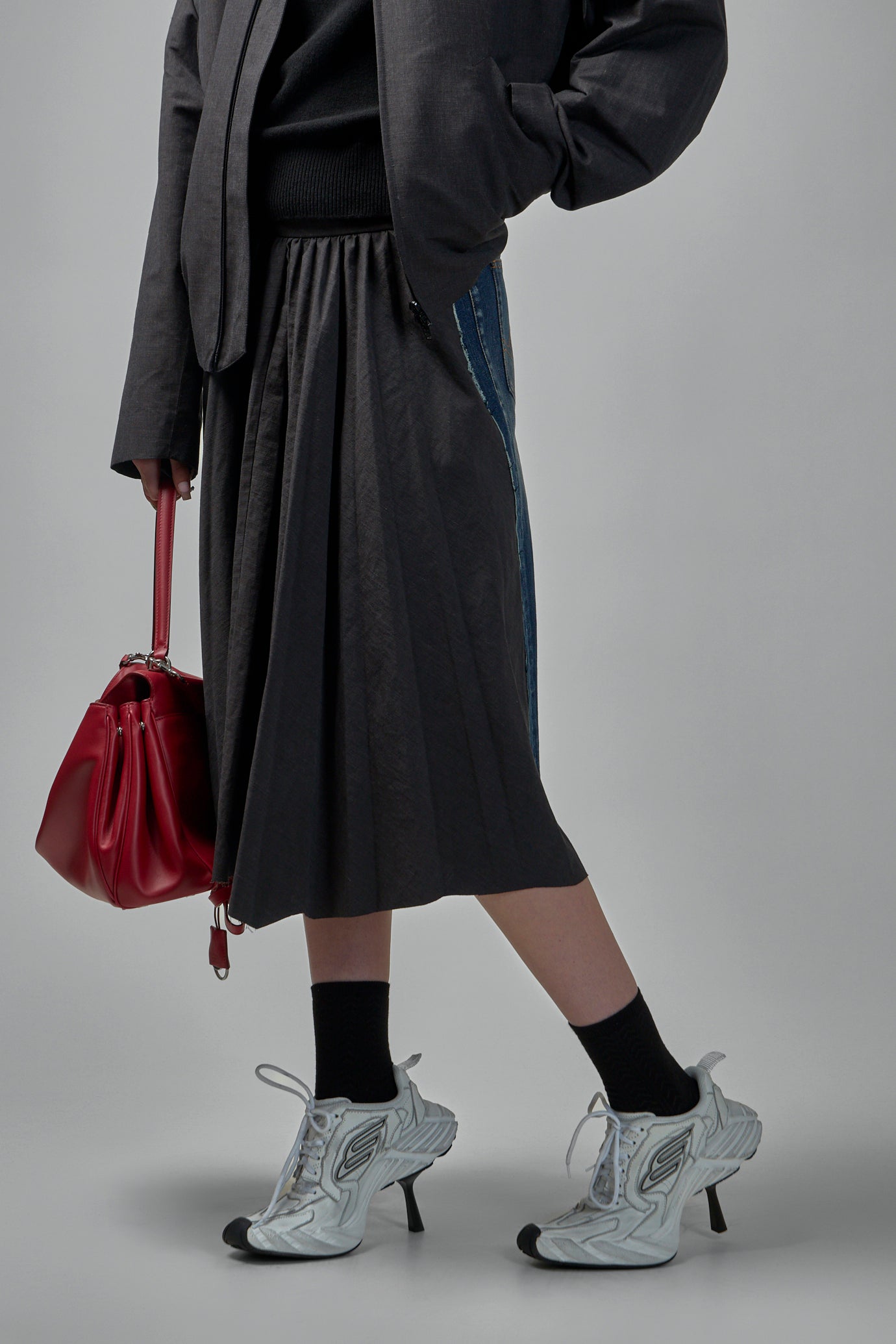 Hybrid Pleated Skirt