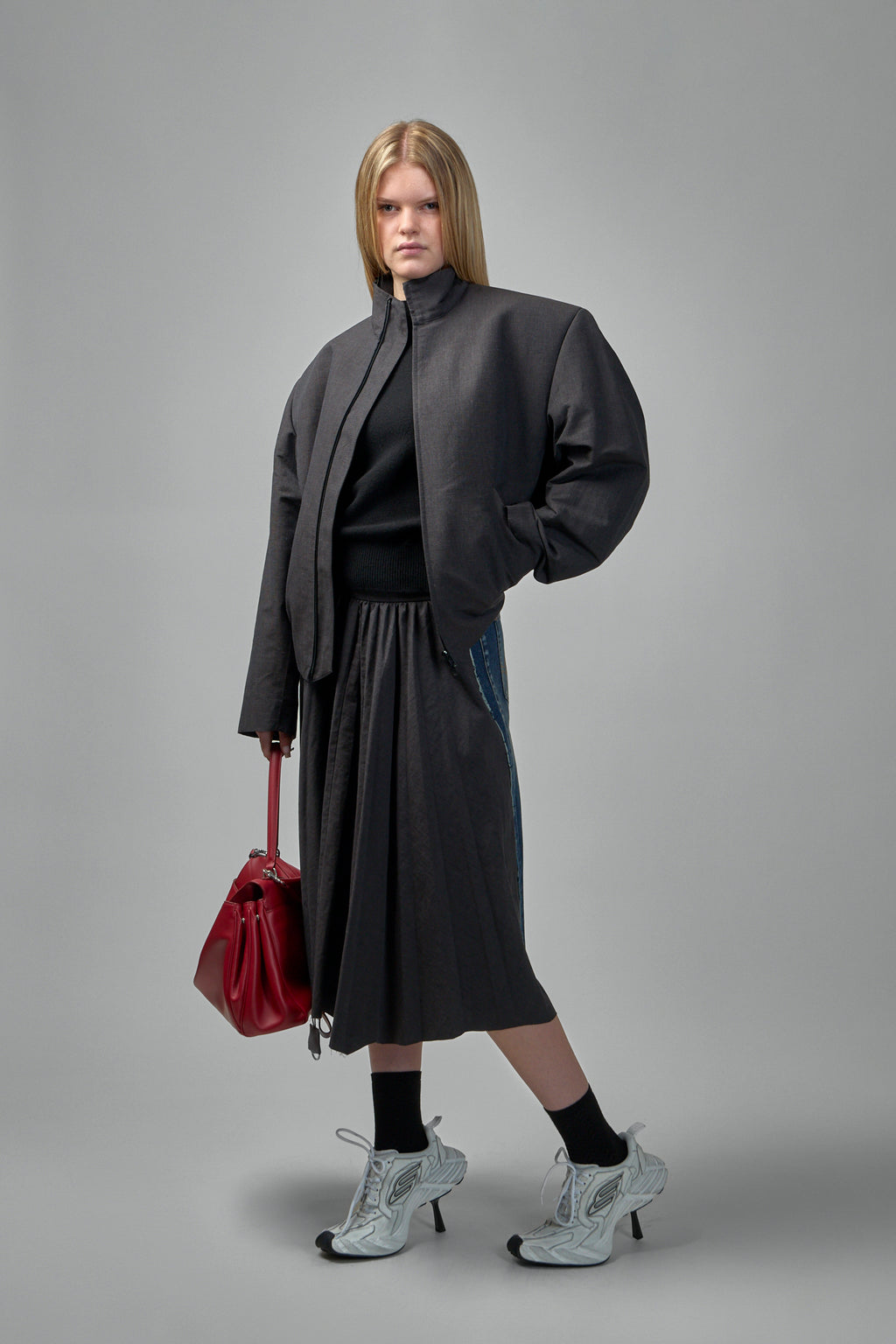 Hybrid Pleated Skirt