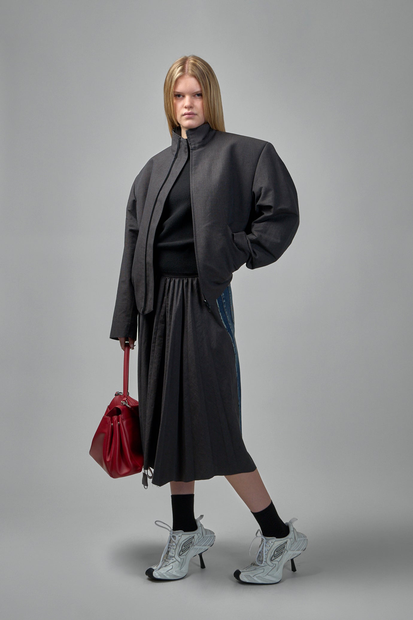 Hybrid Pleated Skirt