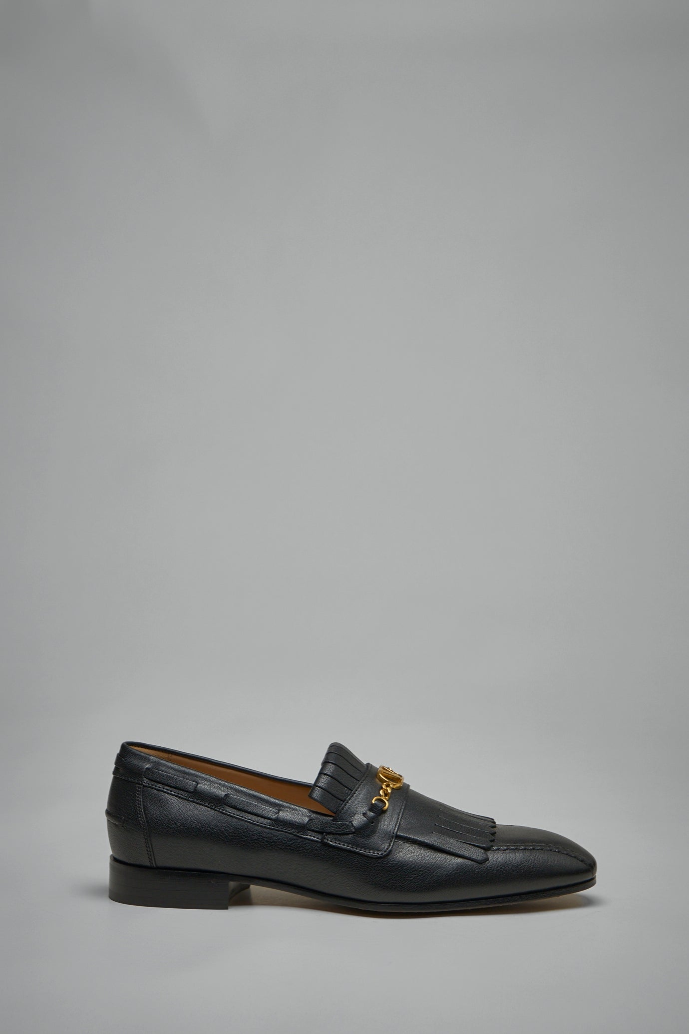 VLogo Signature Kidskin Loafer with Fringes