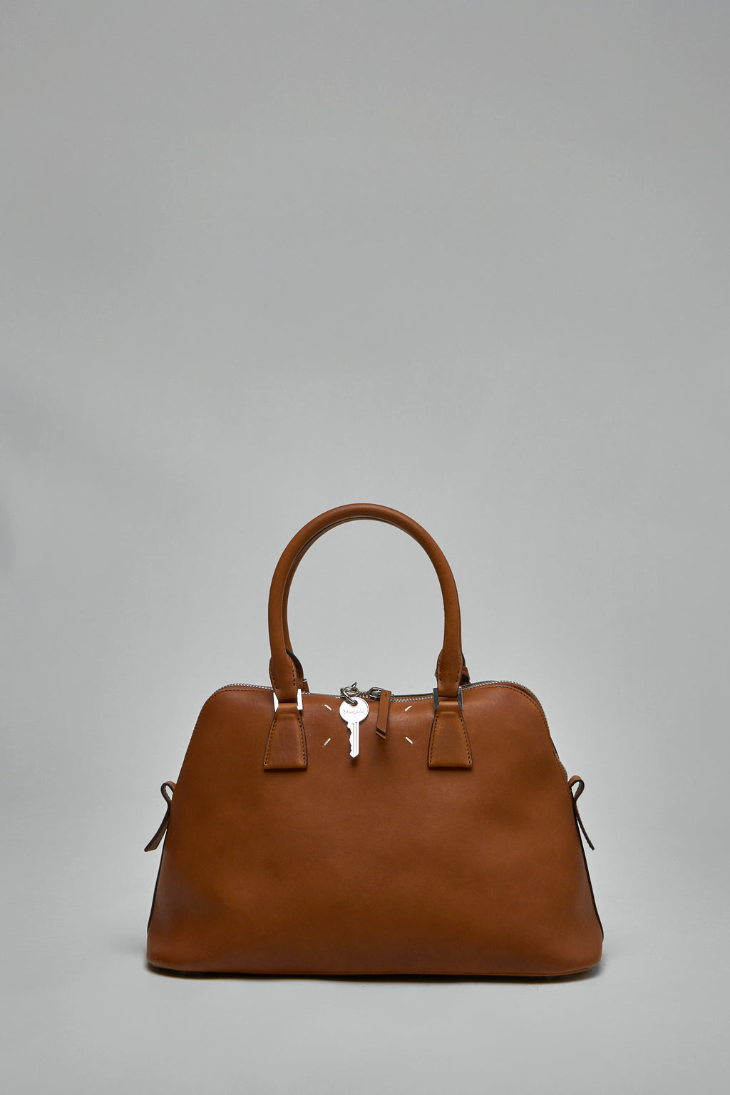 Structured Leather Shoulder Bag With Detachable Strap