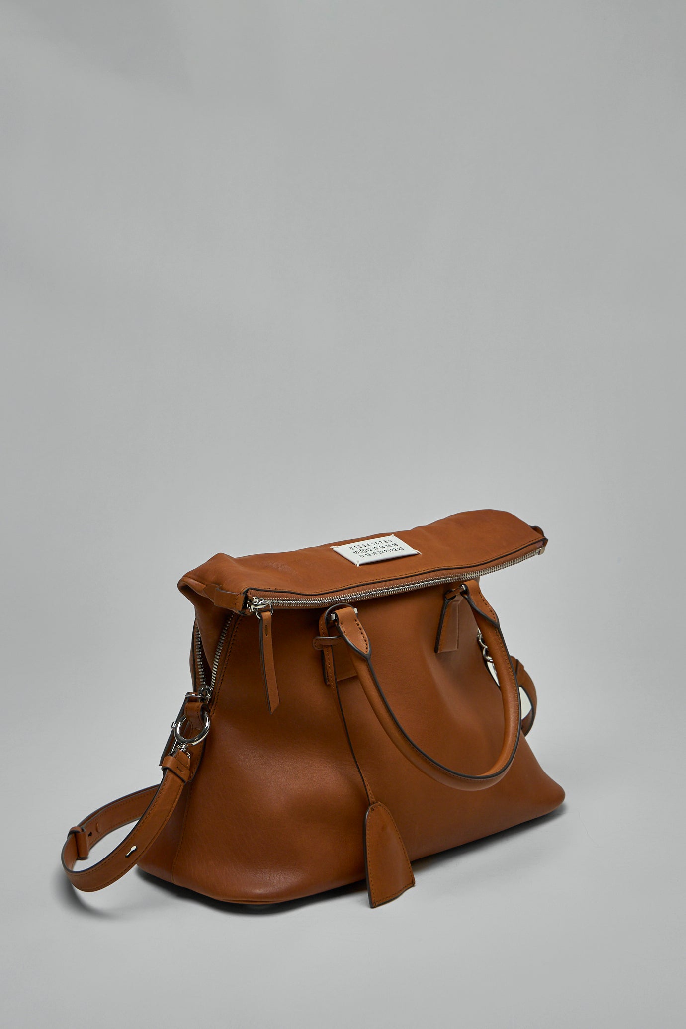 Structured Leather Shoulder Bag With Detachable Strap