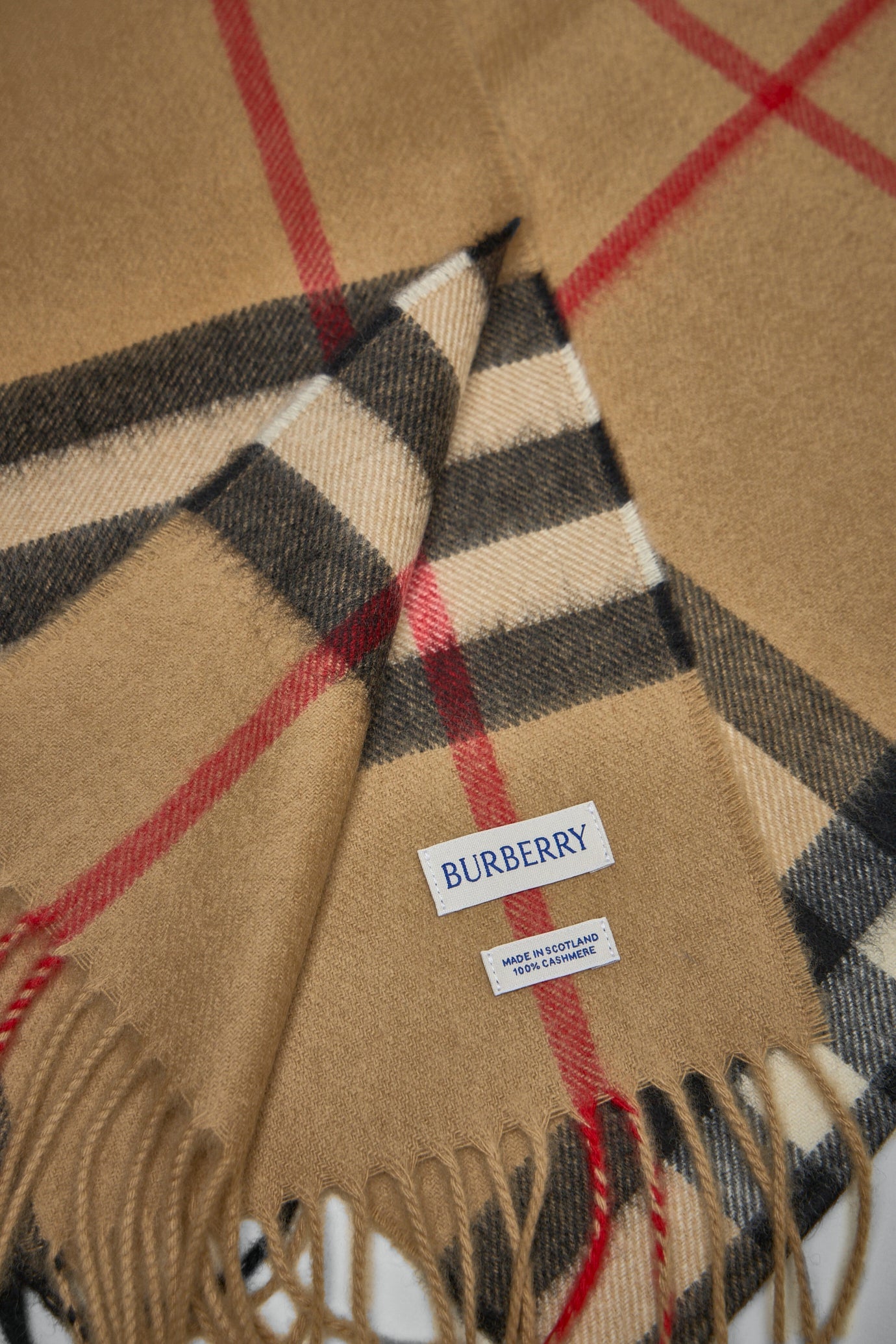 Check Cashmere Scarf