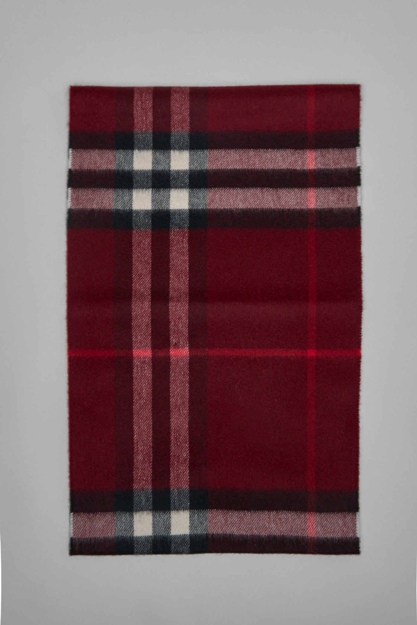 Checked Fringed-Edge Scarf