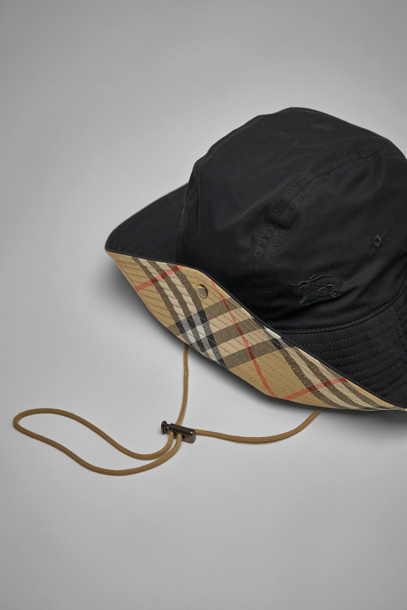 Check Brim Gabardine Hat