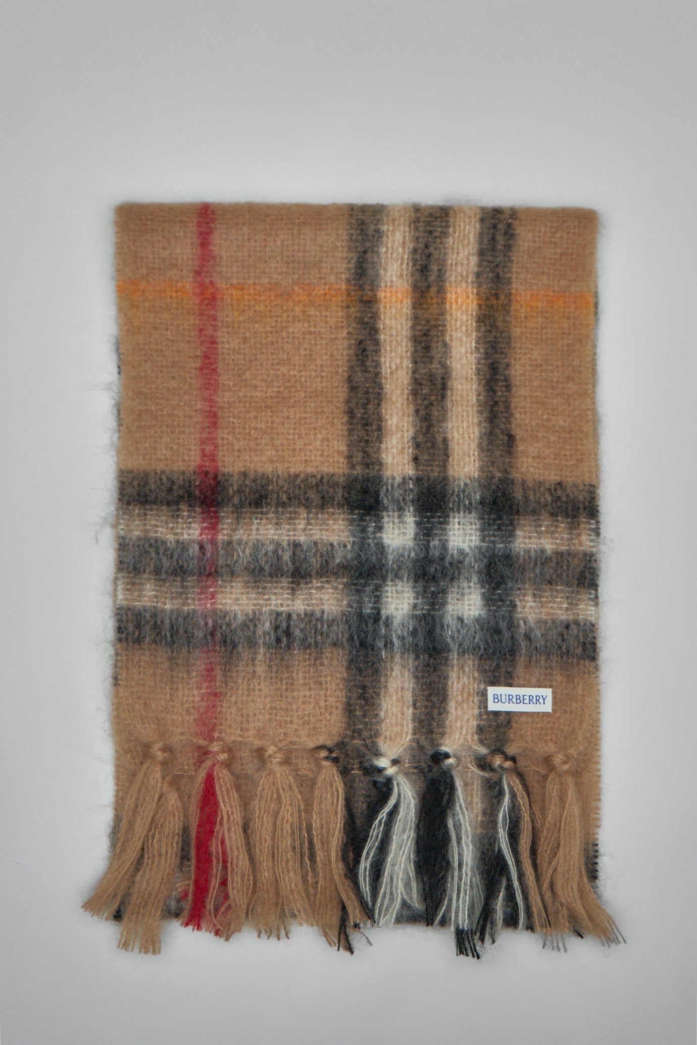 Checked Fringed Scarf