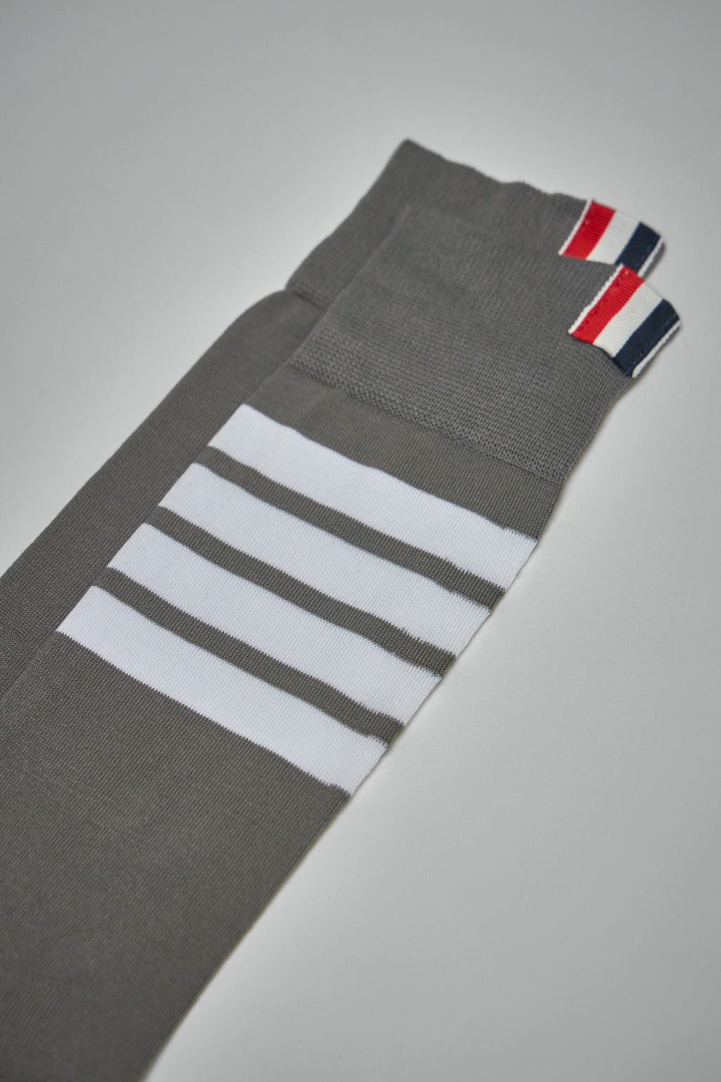 Mid Calf Socks W/ 4Bar In Lightweight Cotton