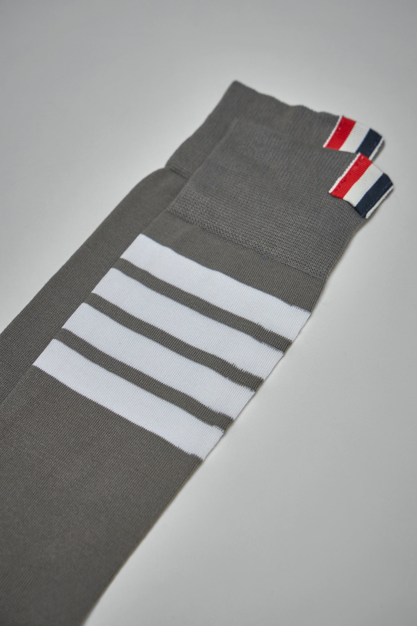 Mid Calf Socks W/ 4Bar In Lightweight Cotton