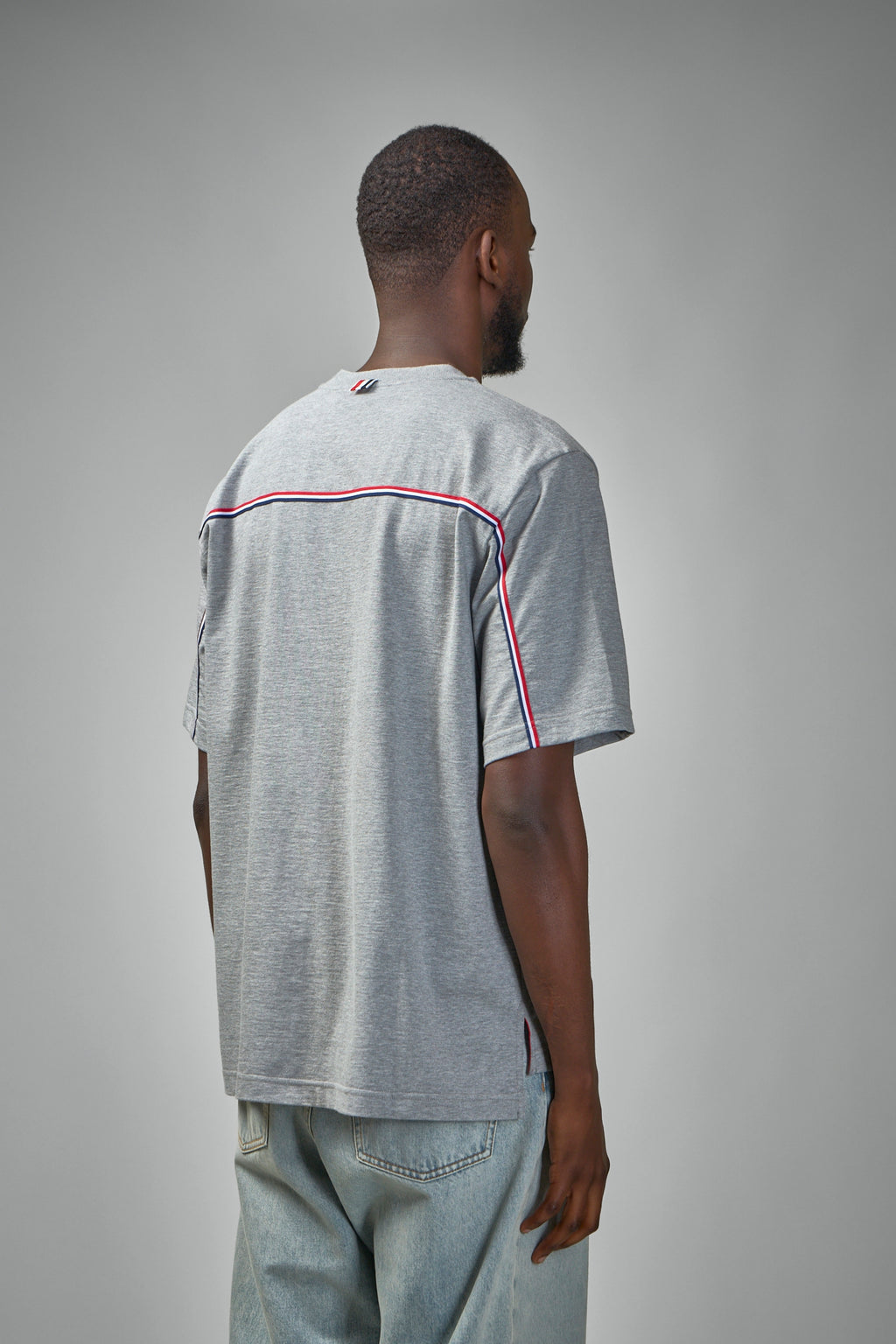 Oversized Short Sleeve Tee W/ RWB Knit Trim