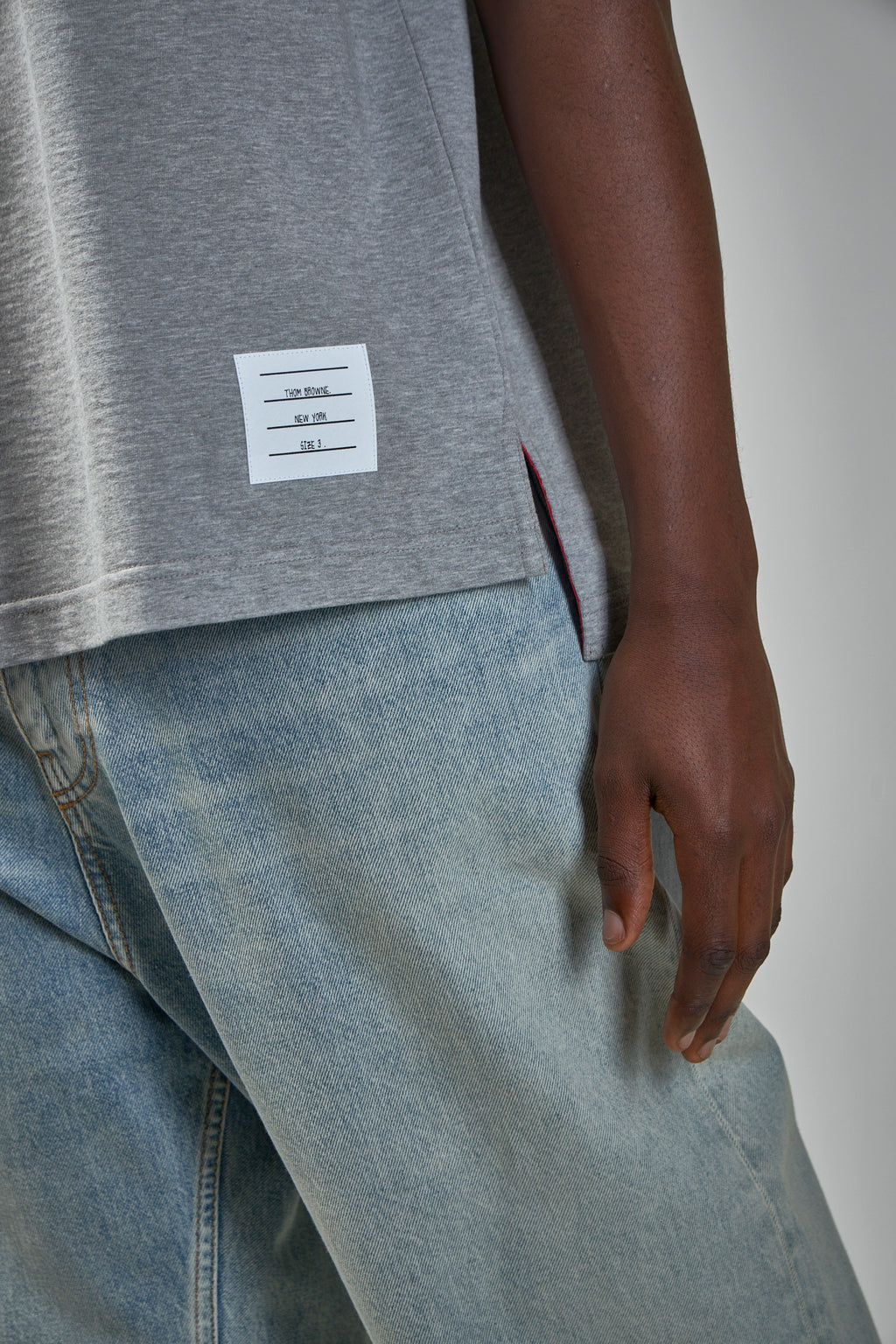 Oversized Short Sleeve Tee W/ RWB Knit Trim