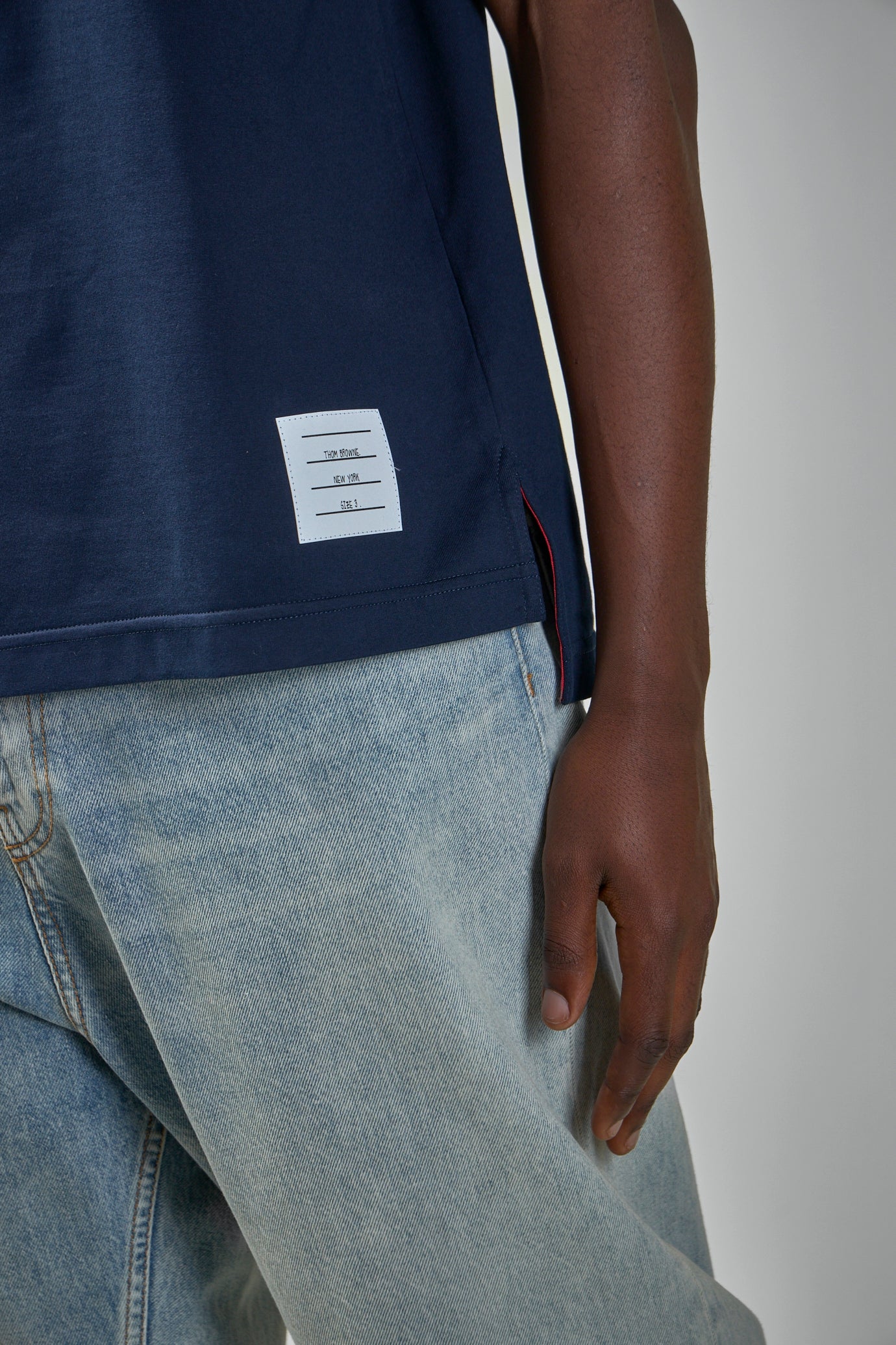 Oversized Short Sleeve Tee W/ RWB Knit Trim