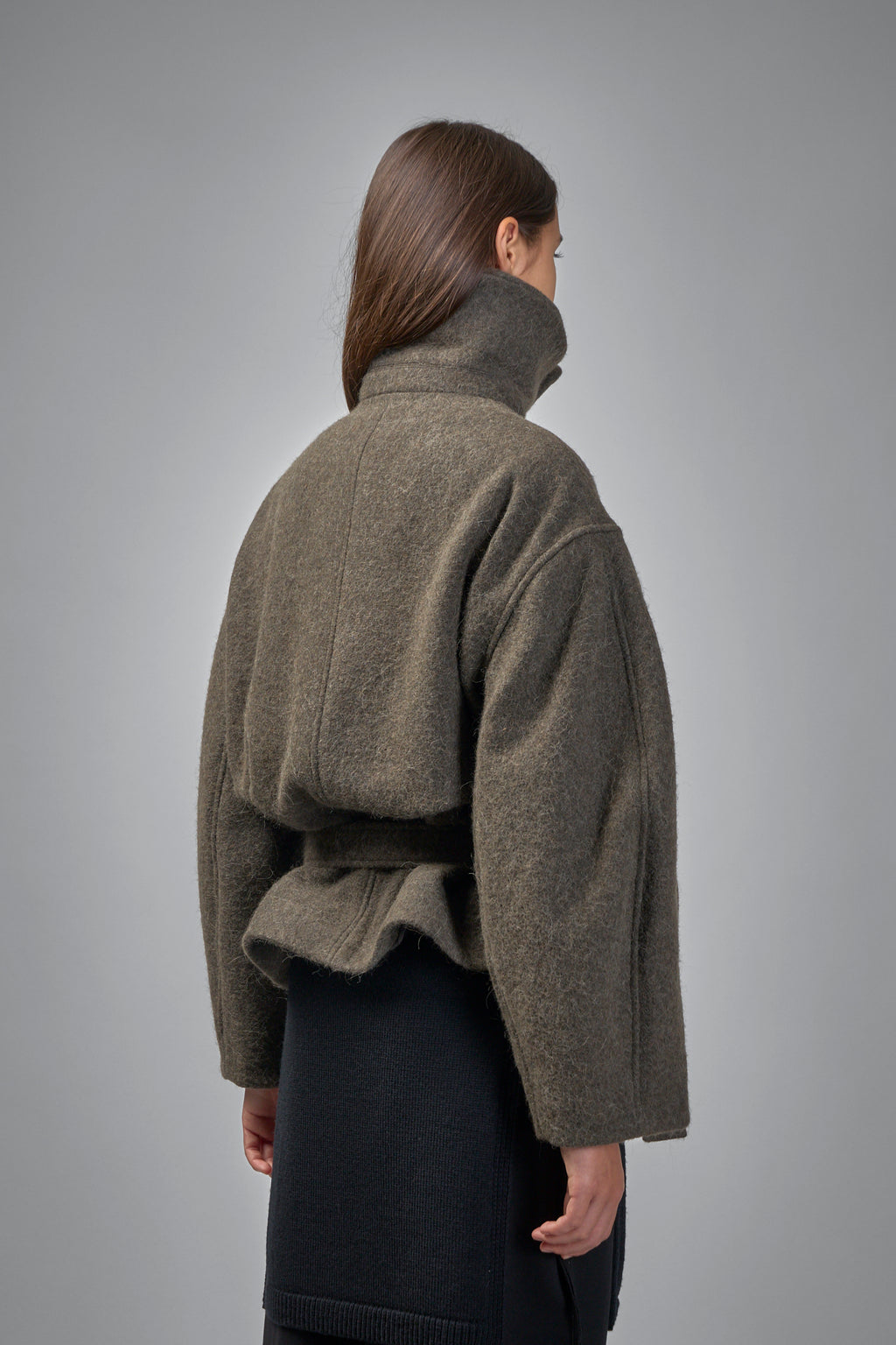 Short Asymmetrical Bathrobe Coat