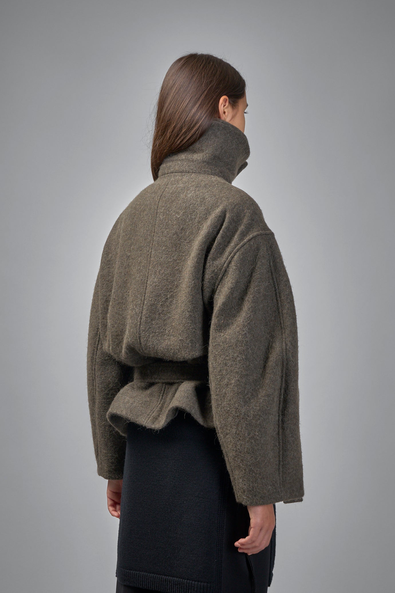 Short Asymmetrical Bathrobe Coat