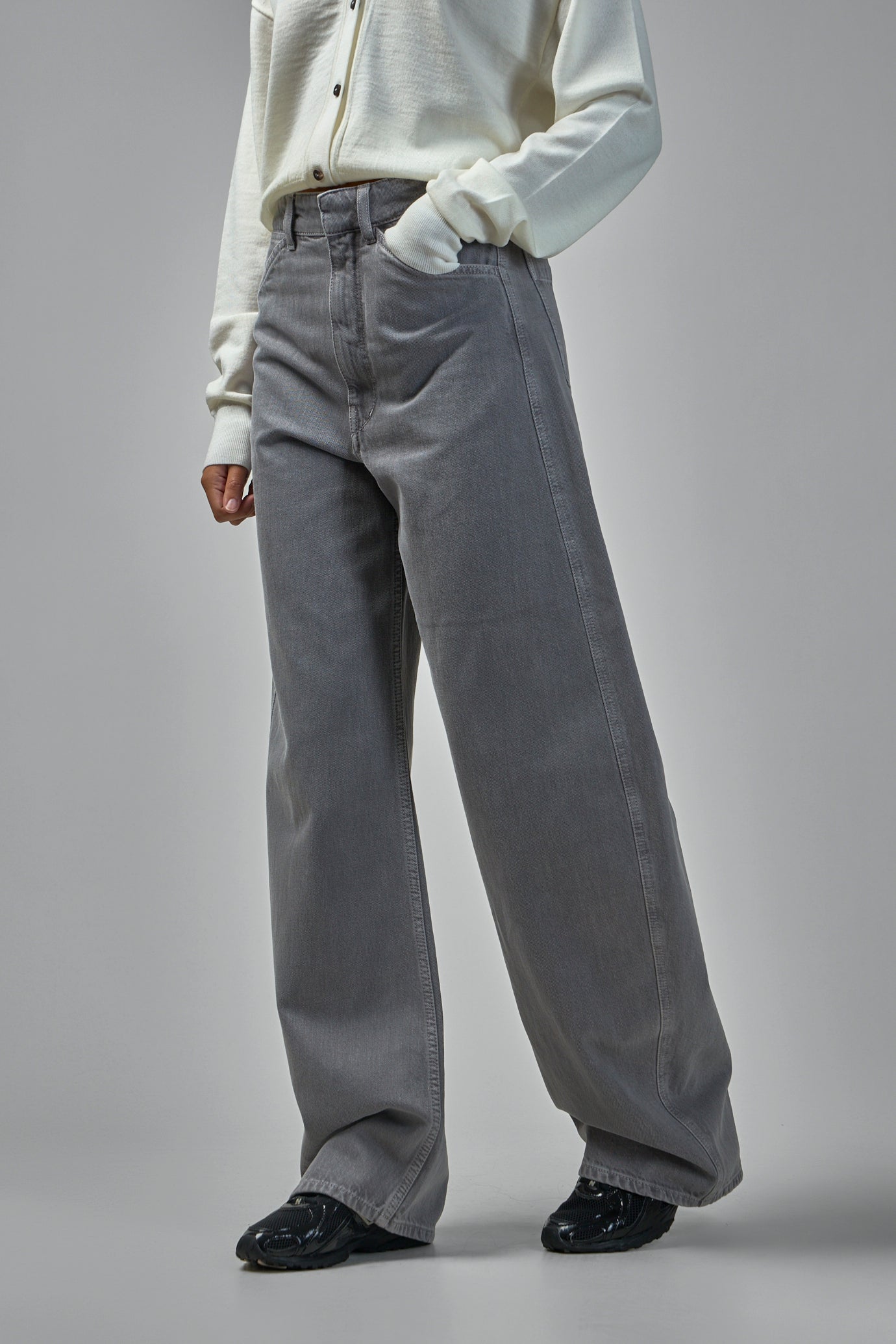 High Waisted Curved Pants