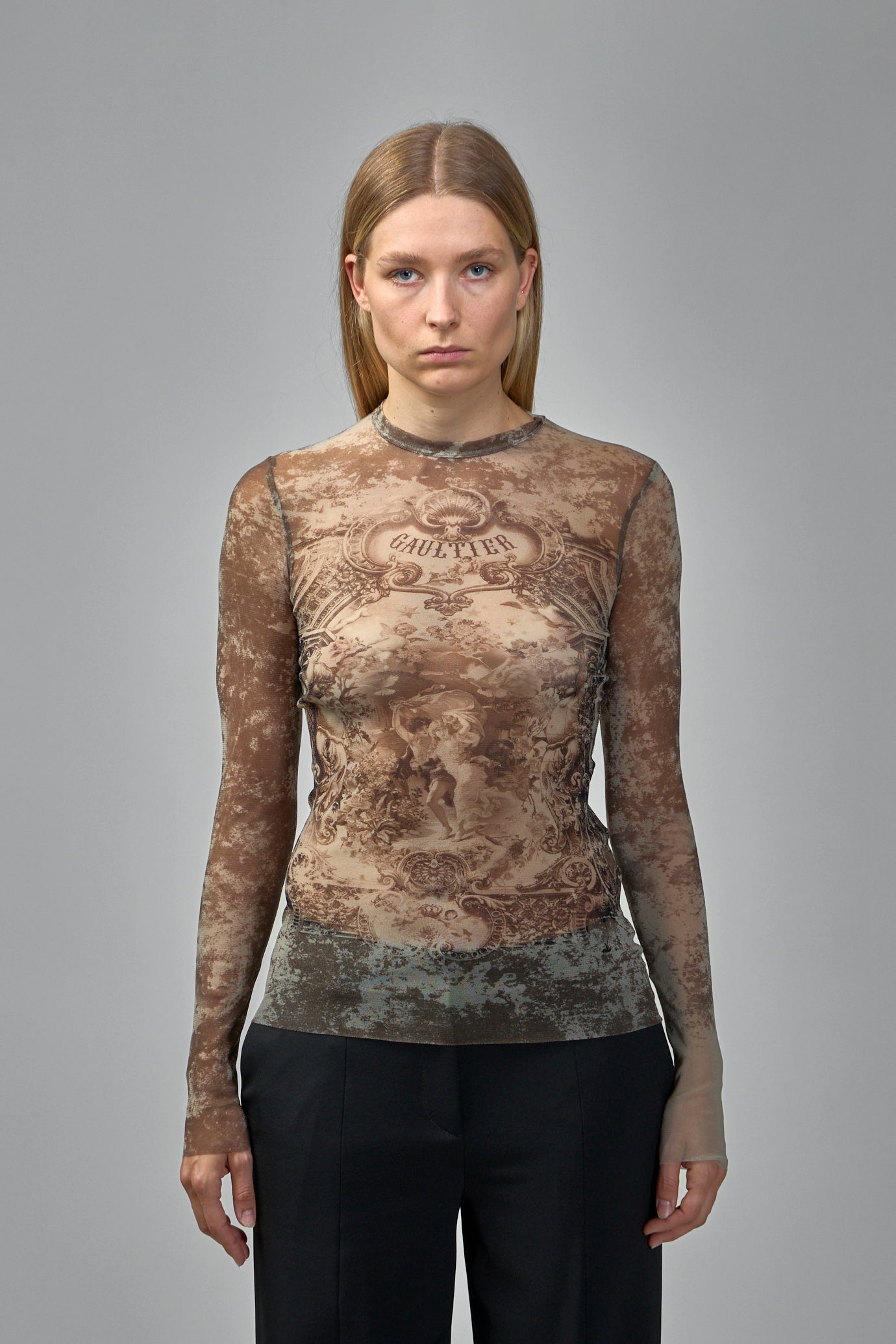 Médaillon Mesh Long Sleeve Top