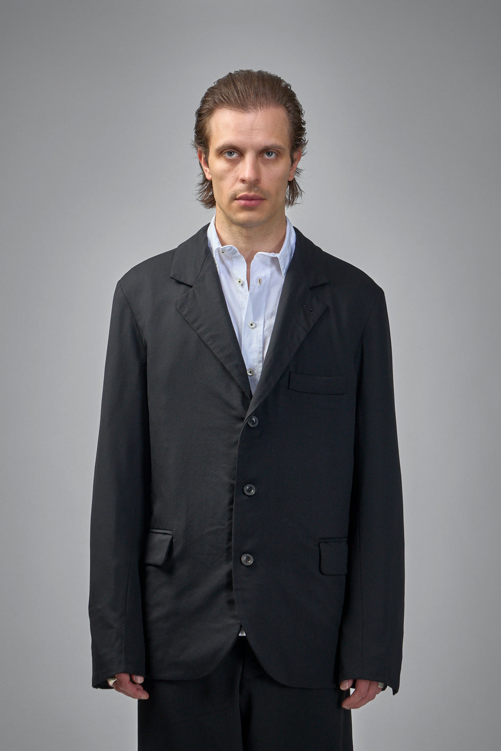 3-button Single-breasted Peak-lapel, Hand Pad-stitched Jacket