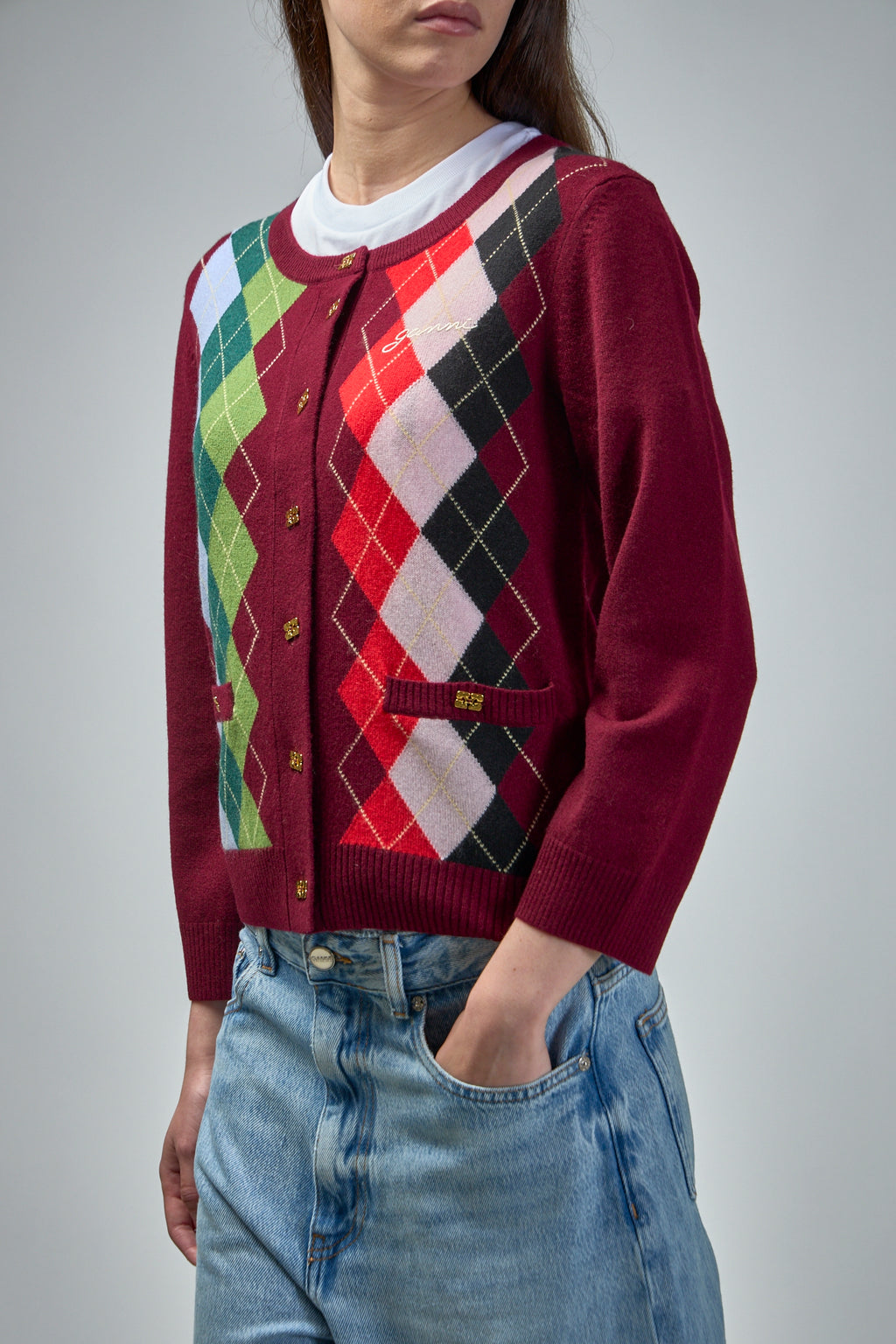 Cashmere Wool Mix Cardigan