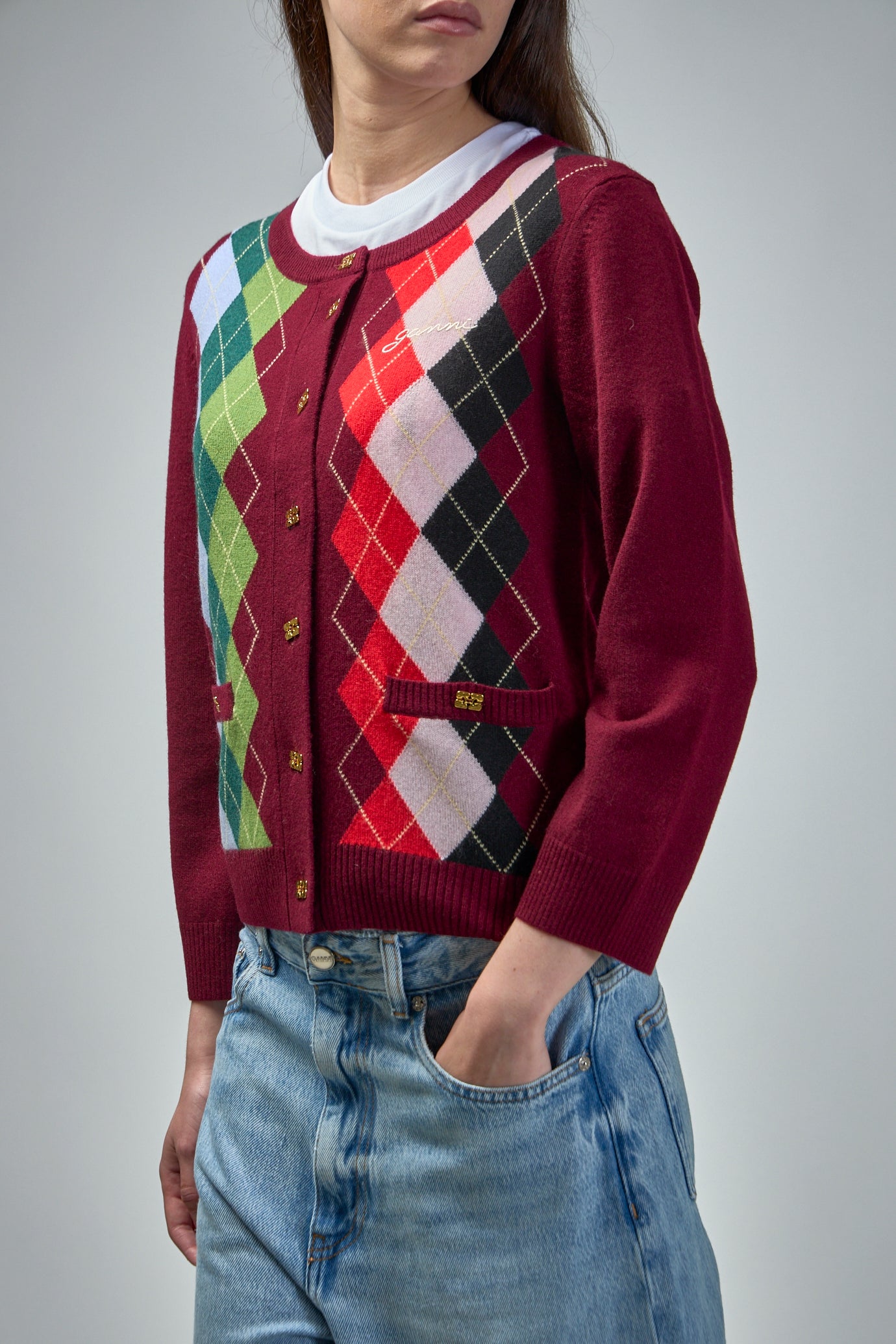 Cashmere Wool Mix Cardigan