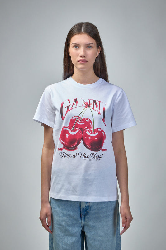 Basic Jersey Cherry Relaxed T-Shirt