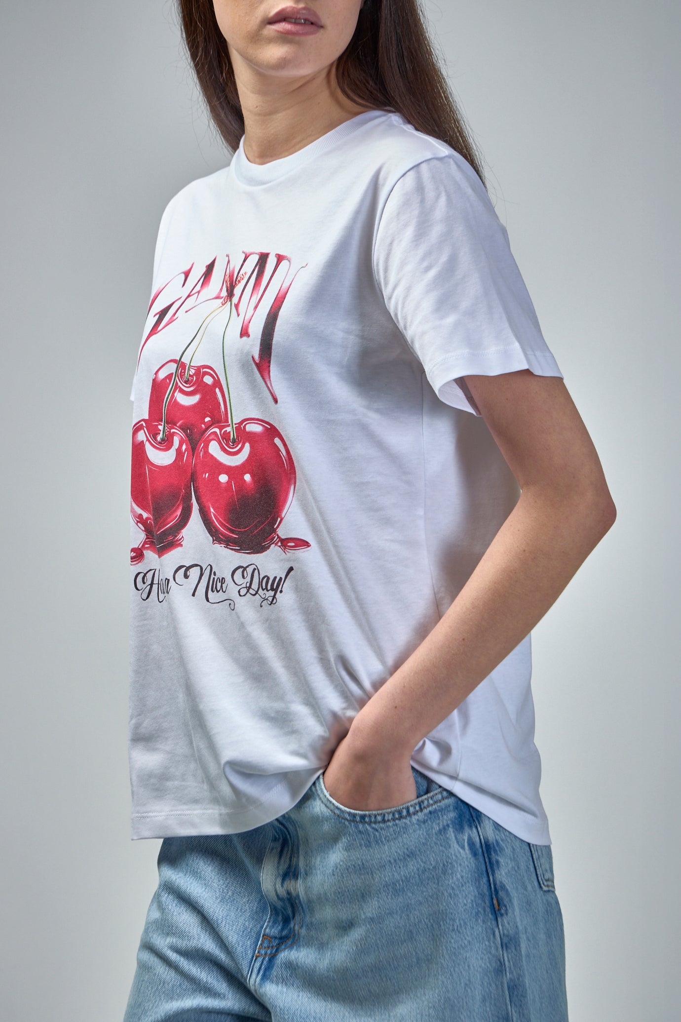 Basic Jersey Cherry Relaxed T-Shirt