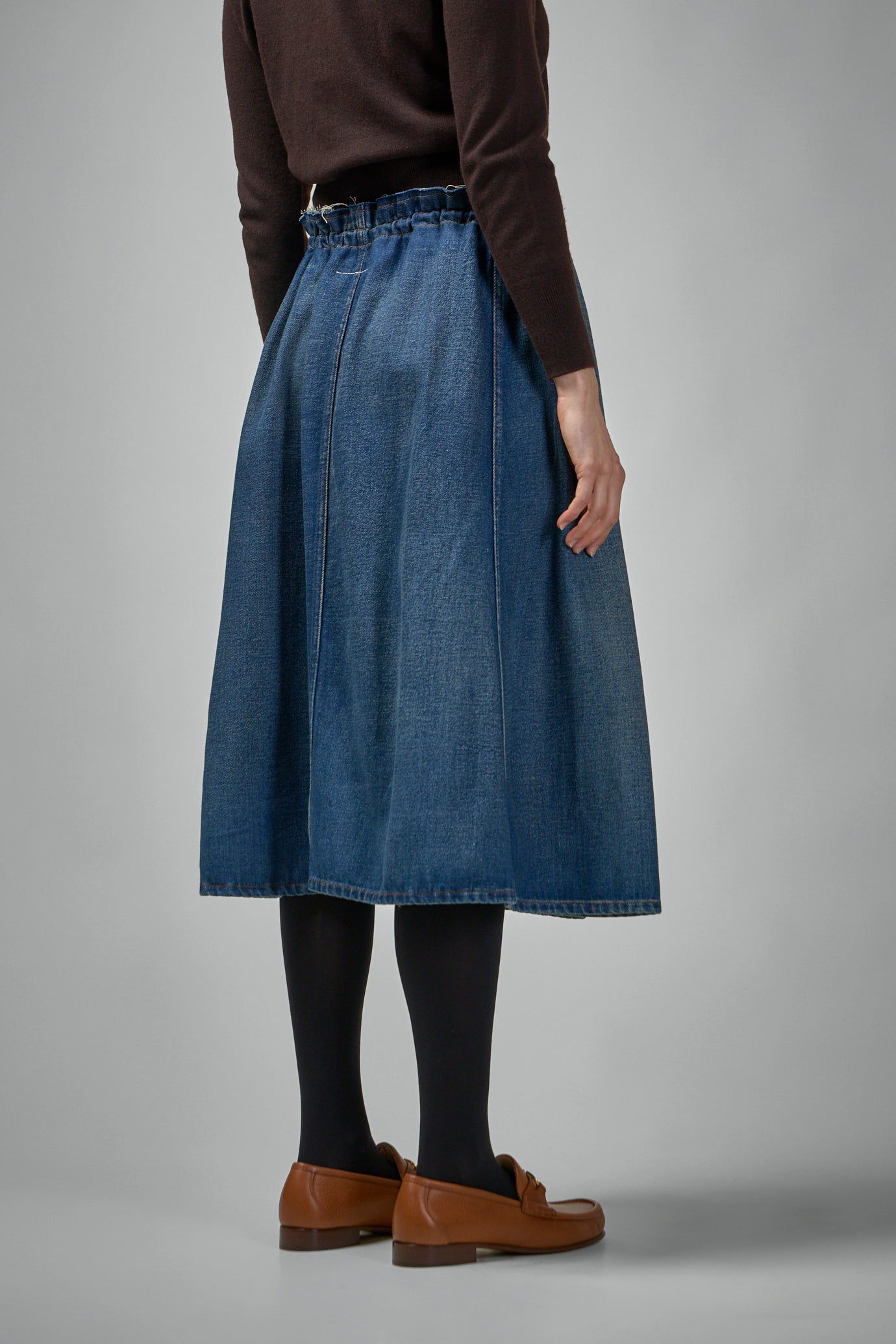 Drawstring Long Skirt