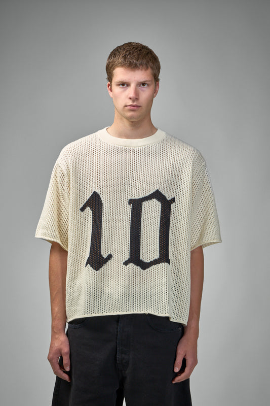 Cropped Knit Mesh OE Jersey