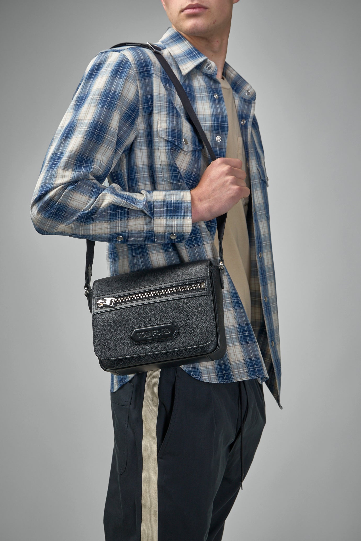 Soft Grain Leather Traveller Messenger