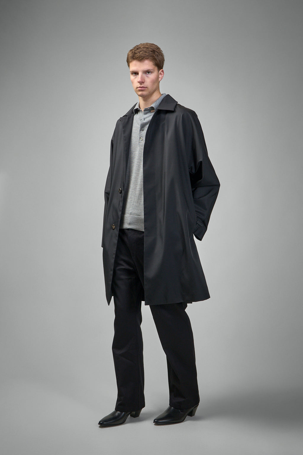 Fine Gauge Pure Wool LS Polo